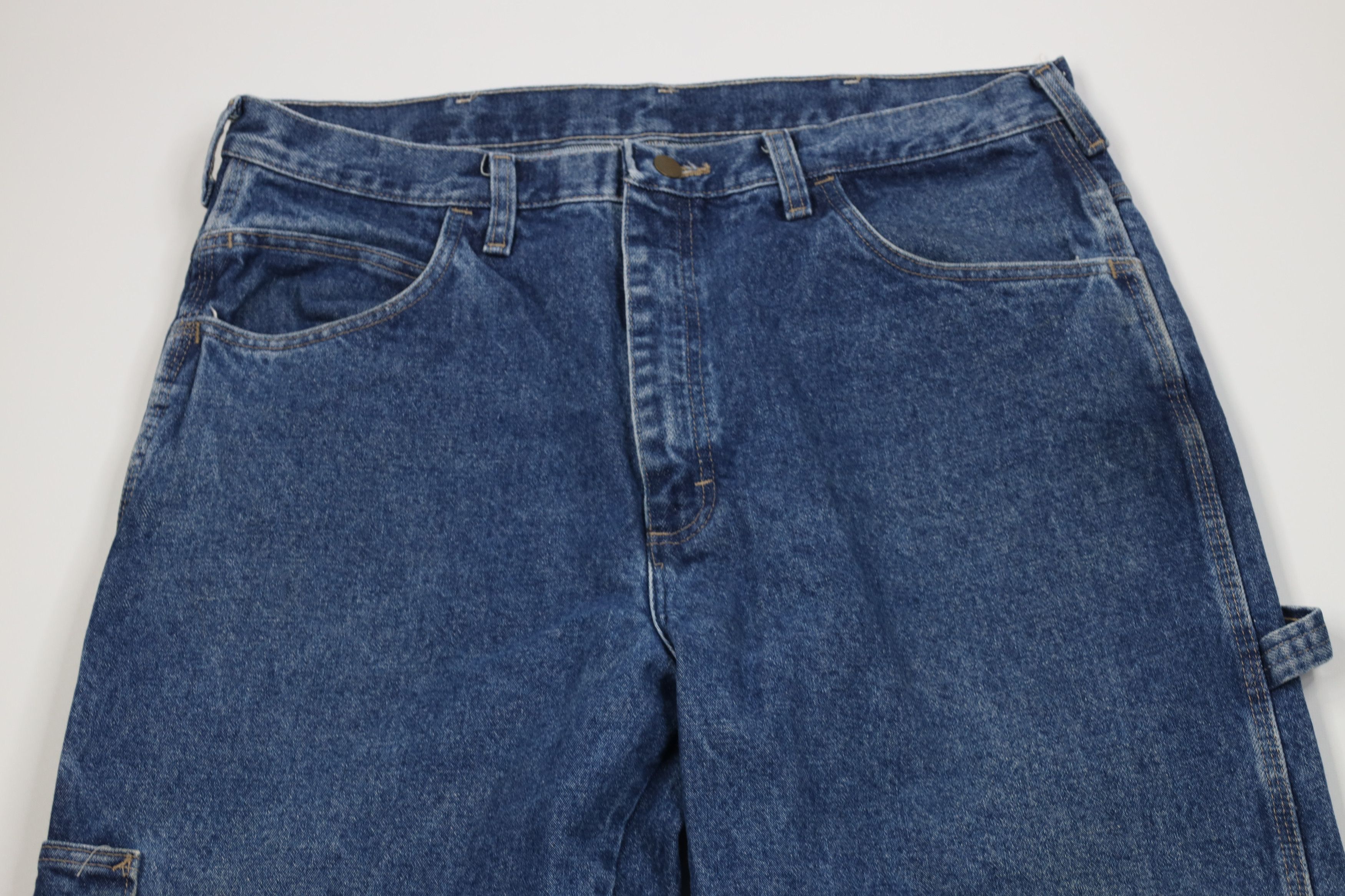 Vintage Bulwark FR Fire Flame Resistant Wide Leg Denim Jeans Size US 38 / EU 54 - 2 Thumbnail