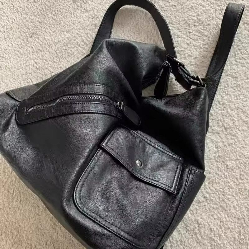 Vintage PU Leather Shoulder Bag Size ONE SIZE - 5 Thumbnail