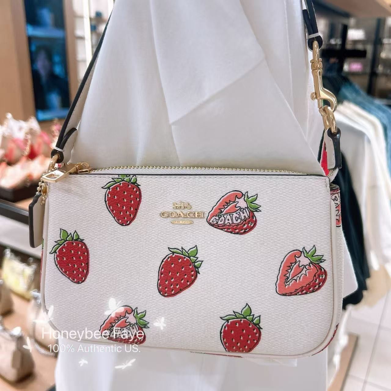 Coach NWT Coach Nolita 19 With Strawberry Print CAL25 Size ONE SIZE - 2 Thumbnail