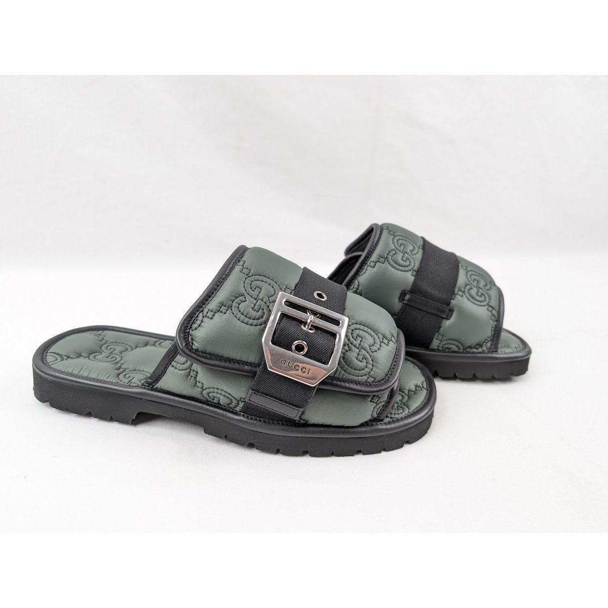 Gucci o1rshd1 Nylon Twenty Slippers in Urban Chic/Black Size US 8.5 / EU 41-42 - 11 Thumbnail
