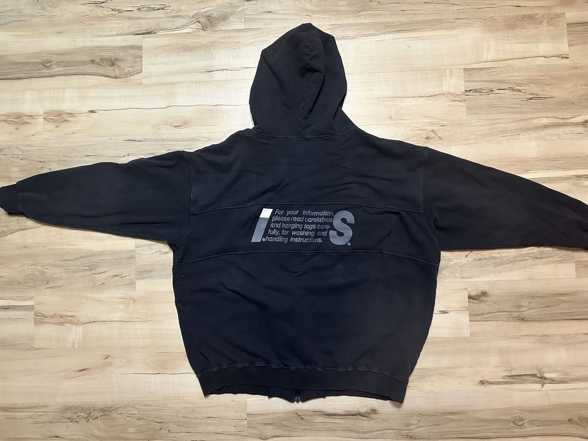 image of Issey Miyake “Care Label” Zip Hoodie in Black, Men's (Size XL)