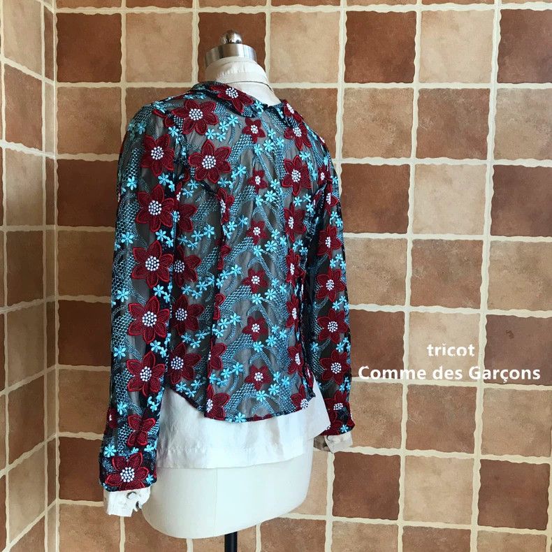 Other Comme des Garcons Transparent embroidered shirt with ball Size M / US 6-8 / IT 42-44 - 2 Thumbnail