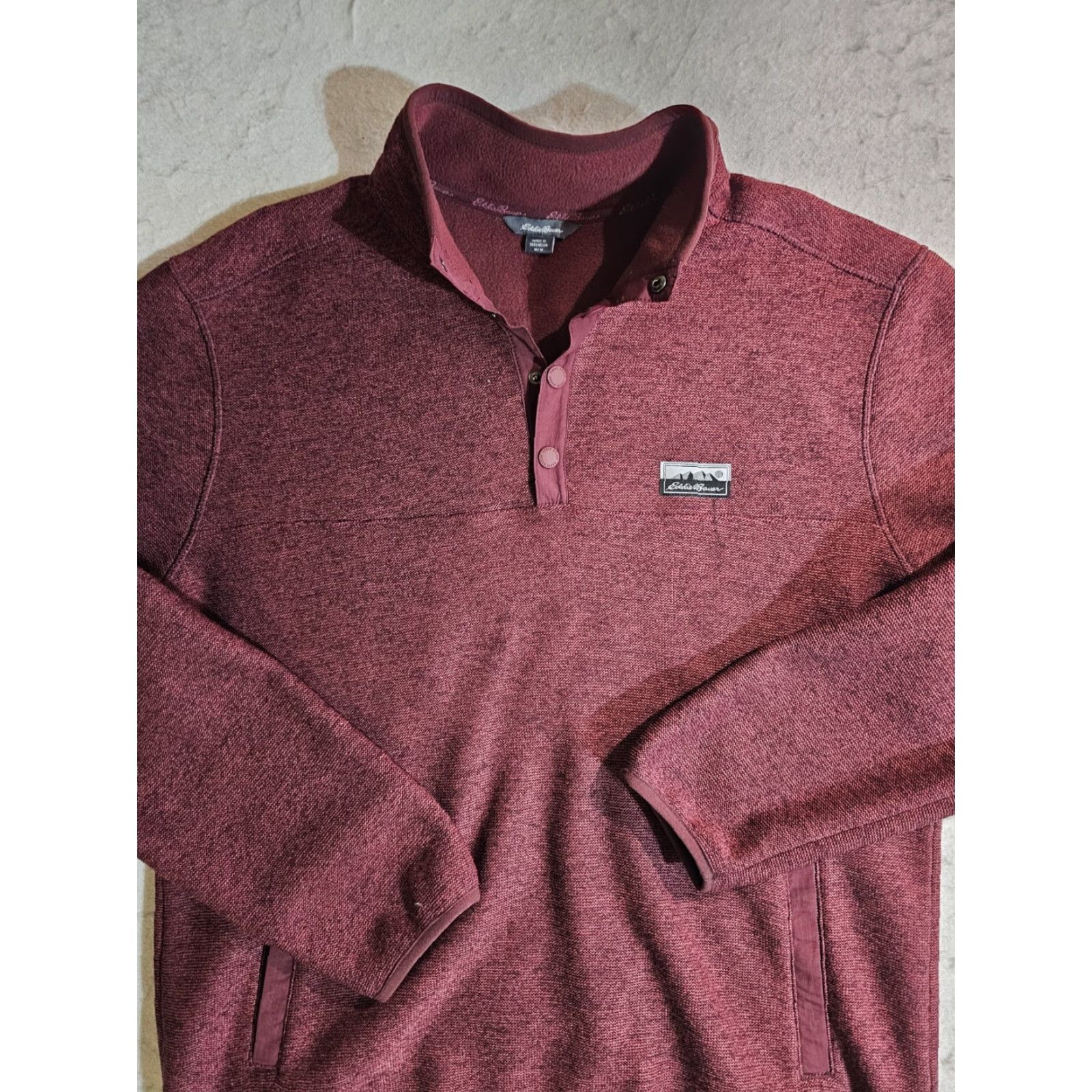 Eddie Bauer VINTAGE Eddie Bauer Classic Radiator Fleece Burgundy Pullover Fleece 1/4 Snap Mens M Burgandy Classic Pullover Sweater Mens Medium" Size US M / EU 48-50 / 2 - 2 Thumbnail