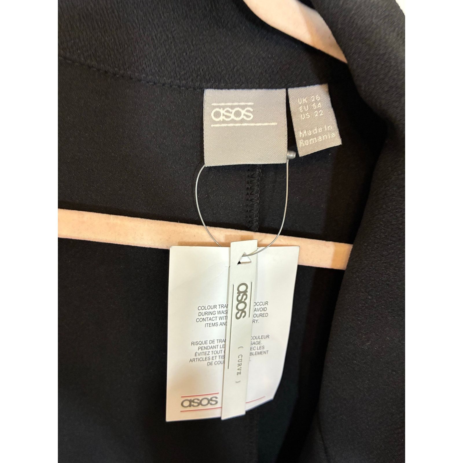 Asos NWT Asos Black Long Sleeve Jersey Staple Career Business 22 Size 3XL / US 20-22 - 2 Thumbnail