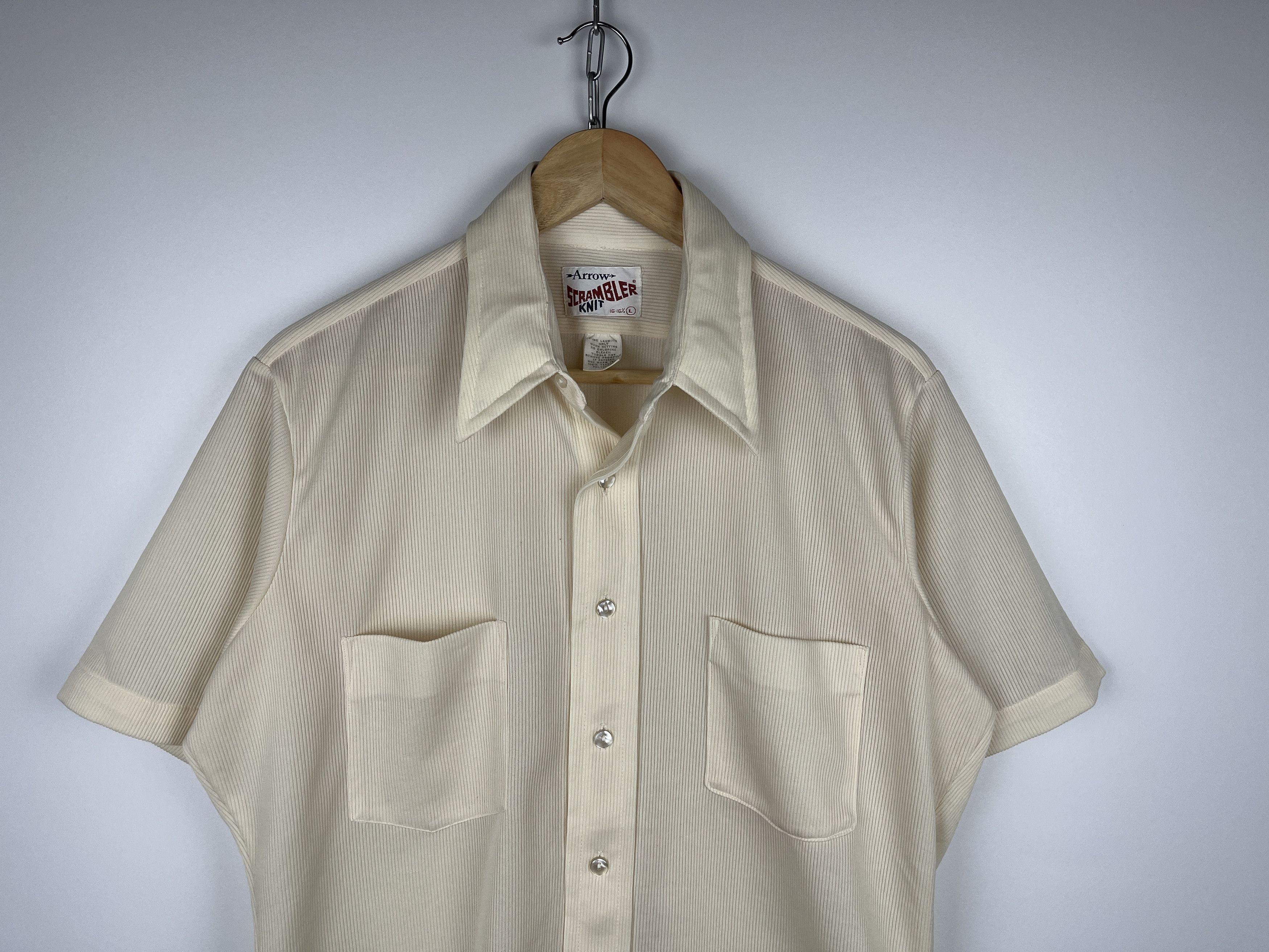 Arrow 70's Arrow Scrambler Knit Vintage Short Sleeve Shirt Disco Size US L / EU 52-54 / 3 - 3 Thumbnail