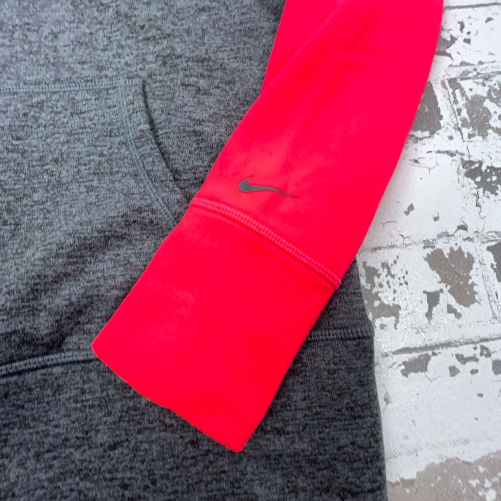 Nike Nike Hoodie Women S Pink Gray Therm a Fit Swoosh - Nike Therma Sweatshirt Mock Neck Pullover All Seasons Lightweight Sweatshirt Pockets Logo Size S / US 4 / IT 40 - 4 Thumbnail