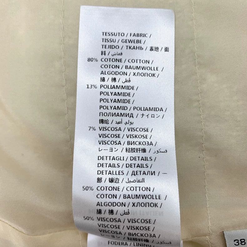 Gucci Gucci Size 38 Beige cotton V-neck single-breasted small fra Size US XXS / EU 40 - 8 Thumbnail