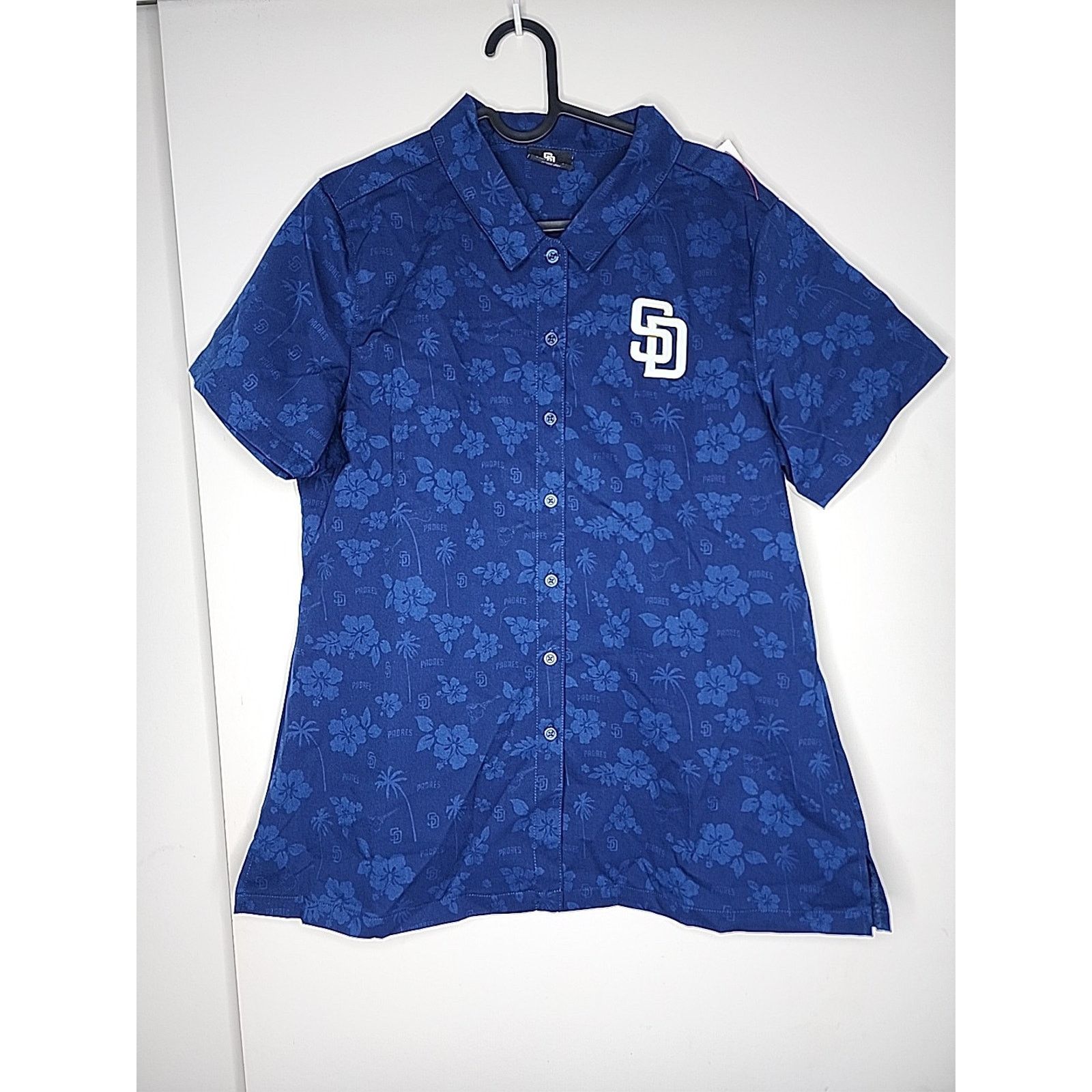 MLB San Diego Padres Hawaiian Womens Shirt Padres NWOT Size L / US 10 / IT 46 - 1 Thumbnail