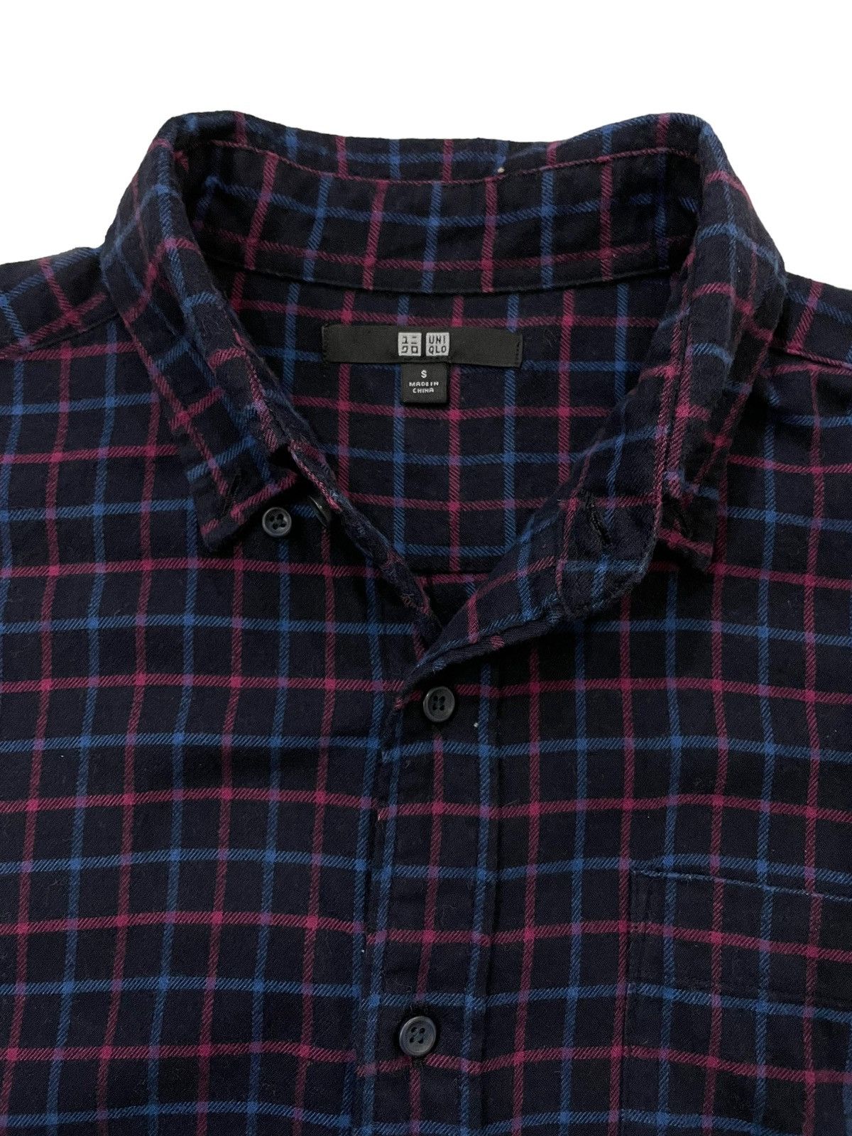 Flannel × Japanese Brand Vintage Uniqlo Travis Scott Style Plaid Tartan Flannel Size US S / EU 44-46 / 1 - 4 Thumbnail