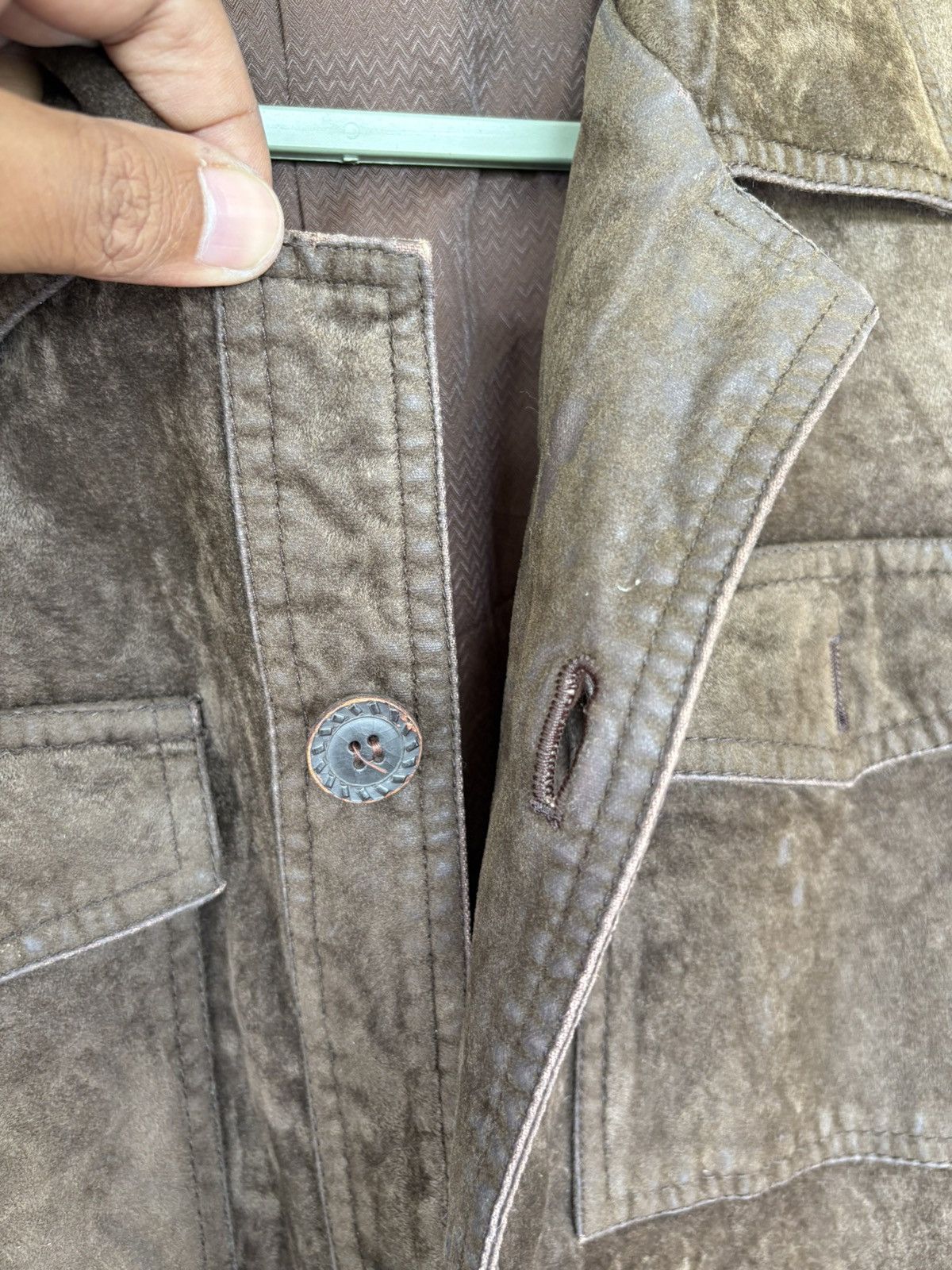 Japanese Brand Vintage Bar Le Duc Brown Suede Jacket Made in Japan Size US M / EU 48-50 / 2 - 10 Thumbnail