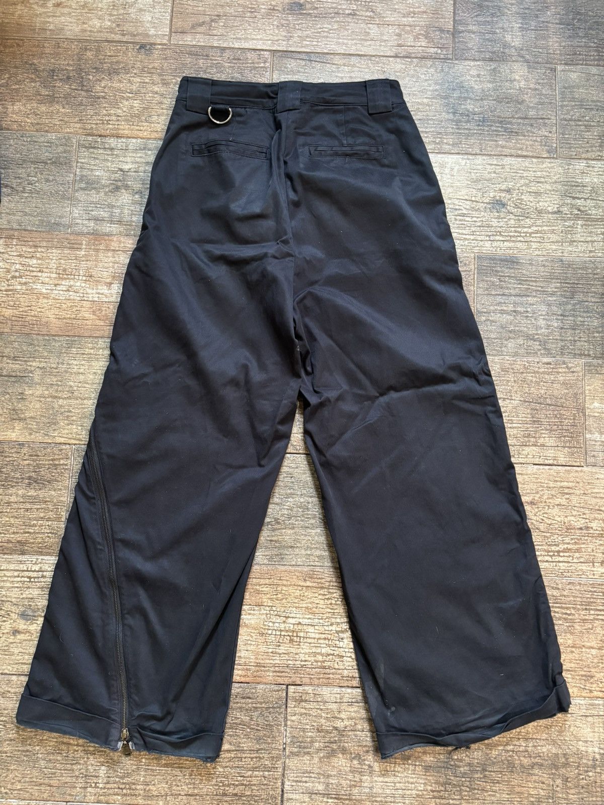 Hood By Air Black Spiral Zip Wide Pants Size US 31 - 2 Thumbnail