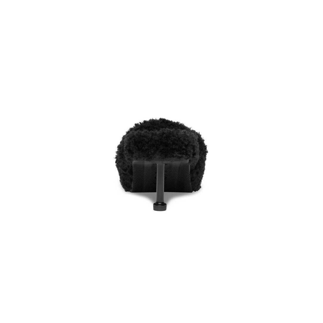 Balenciaga o1mt1gz0325 Furry Closed 80mm Mules in Black Size US 6 / IT 36 - 5 Thumbnail