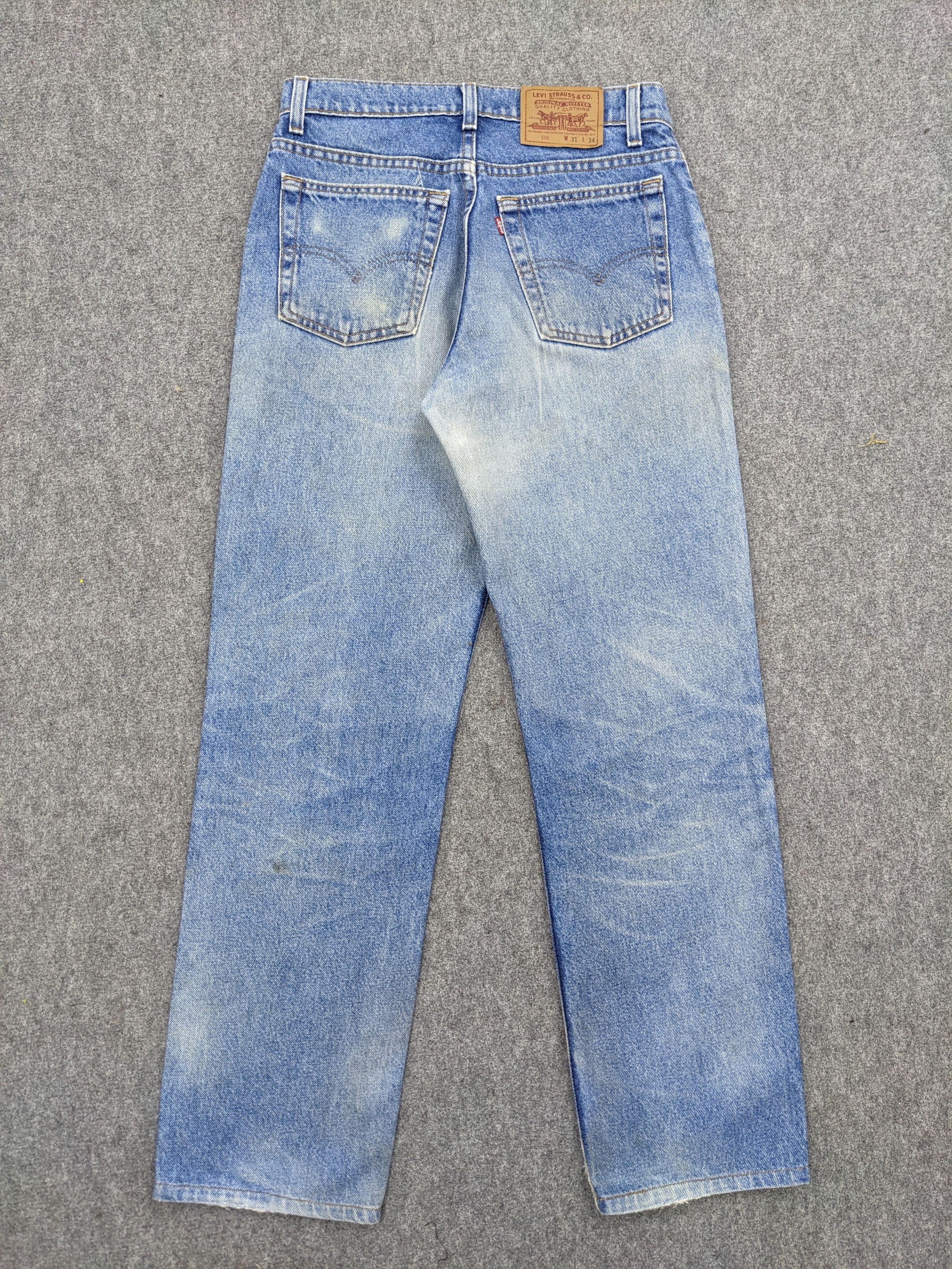 Levi's × Vintage Vintage 90s Levis 510 Faded Blue Jeans Size US 29 - 3 Thumbnail