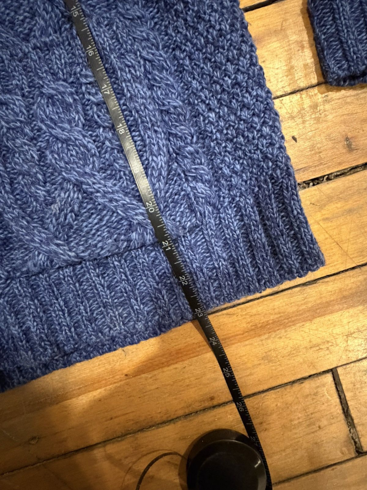 Vintage Vintage arancrafts 100% merino wool blue zip up sweater Size L / US 10 / IT 46 - 6 Thumbnail