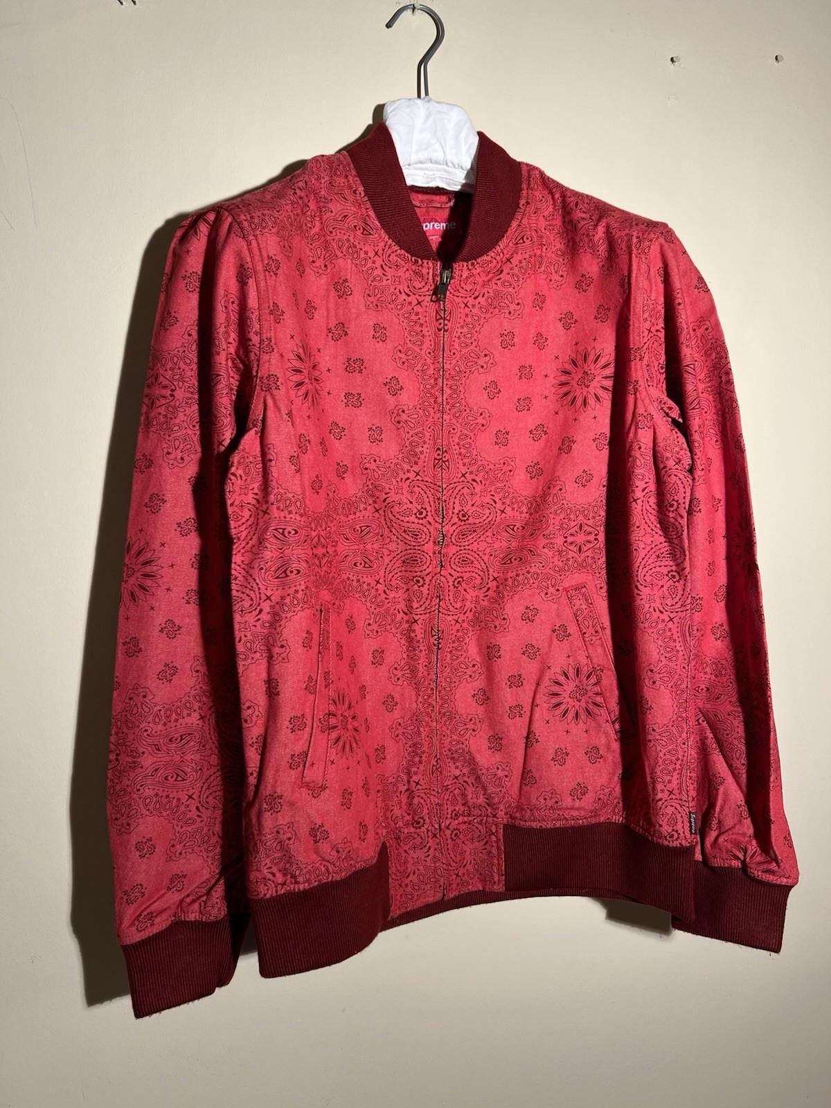 Supreme SS13 SUPREME Denim Campus Jacket Bandana Red Size L Size US L / EU 52-54 / 3 - 3 Thumbnail