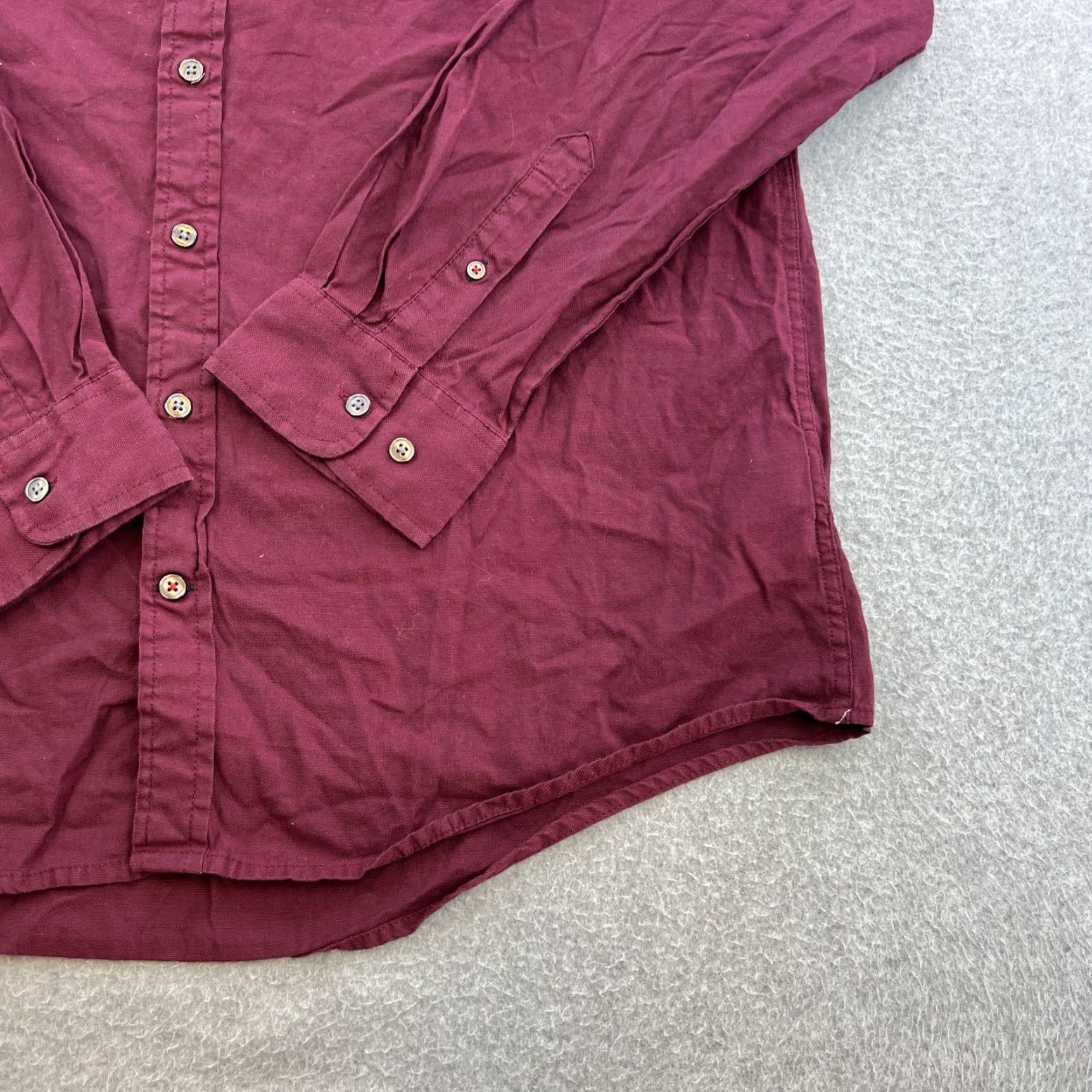 Tommy Hilfiger Tommy Hilfiger Shirt Mens XXL Red Long Sleeve Collared Button Up Casual Adult Size US XXL / EU 58 / 5 - 4 Thumbnail