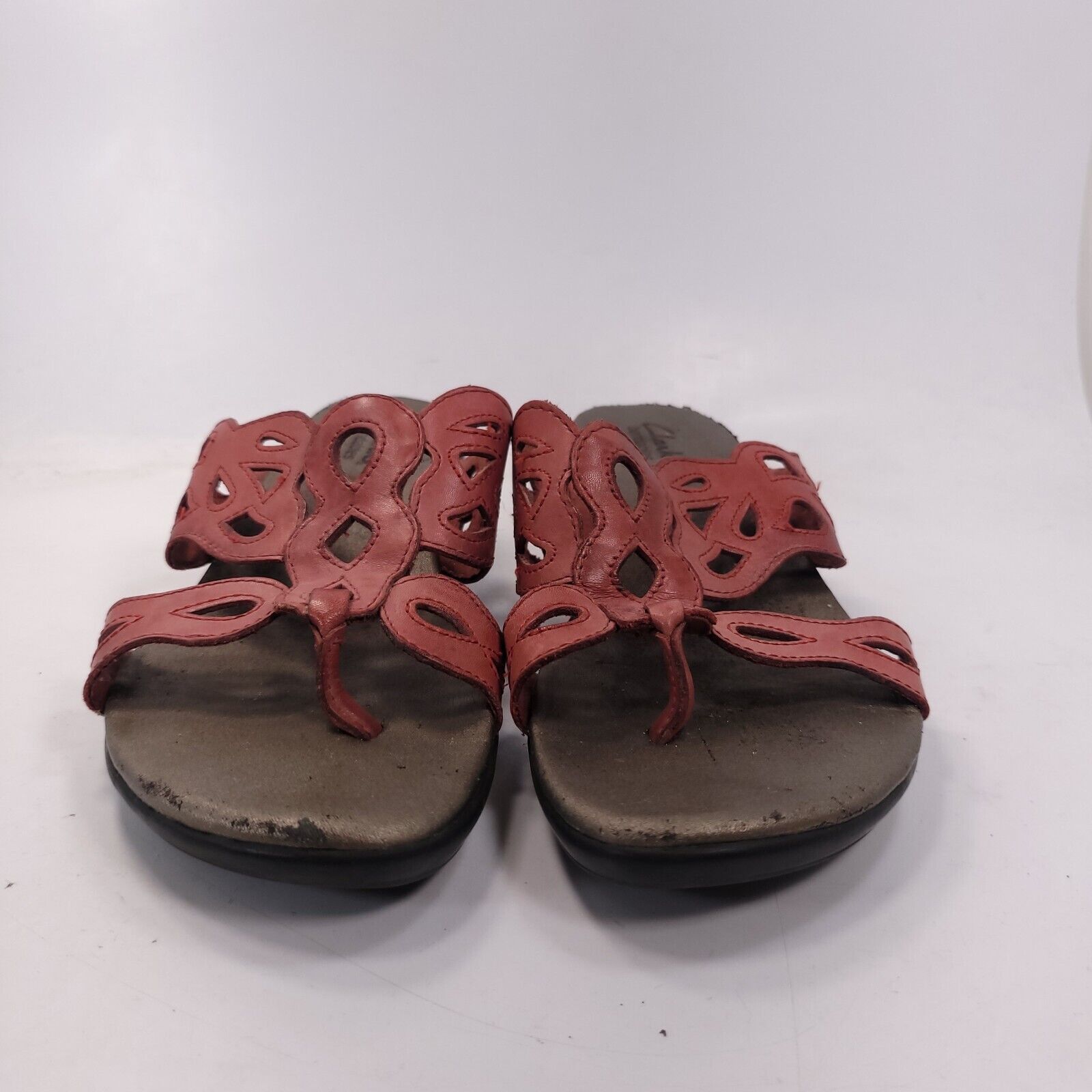 Clarks Clarks Bendables Wedge Sandal Womens Size 7 37063 Red Black Size US 7 / IT 37 - 2 Thumbnail