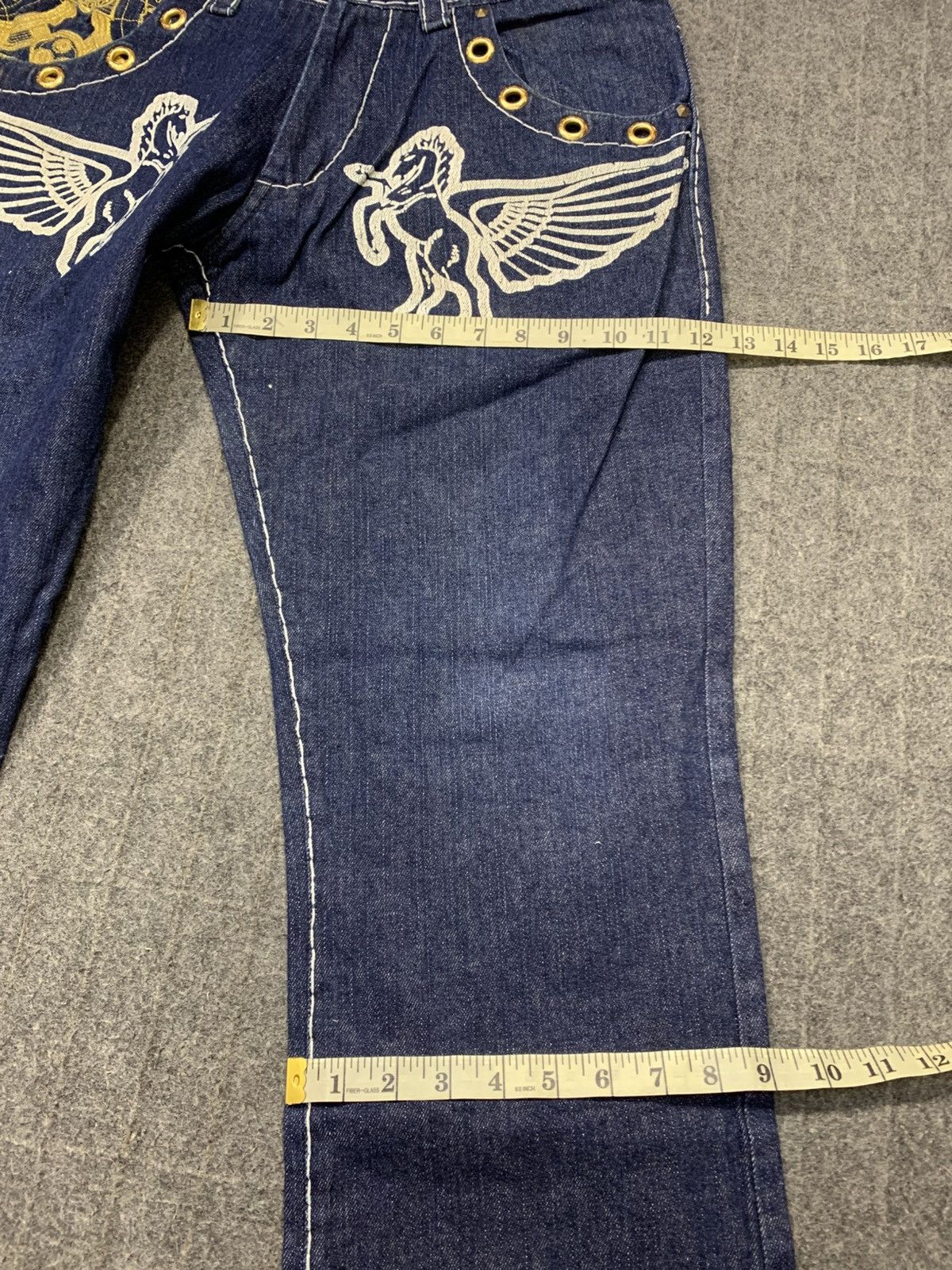 Japanese Brand Bagarch Pegasus Baggy Straight Cut Embroidery Pocket Size US 32 / EU 48 - 15 Thumbnail