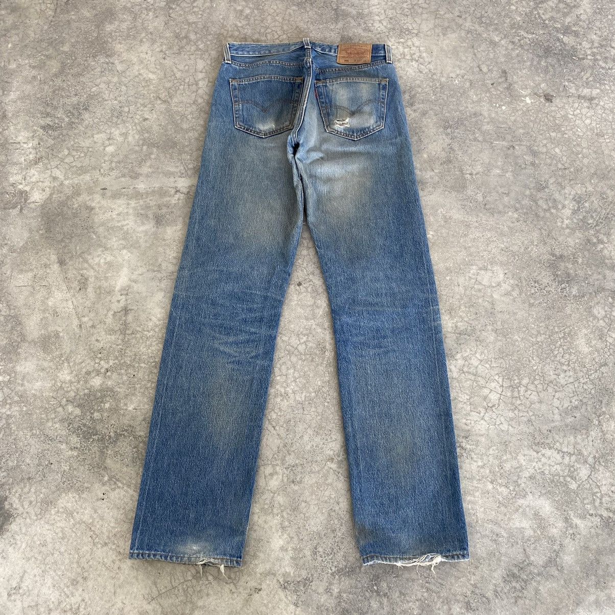 Levi's Vintage 90’s Levis 501 Faded Rusty Blue Jeans Size US 32 / EU 48 - 15 Thumbnail