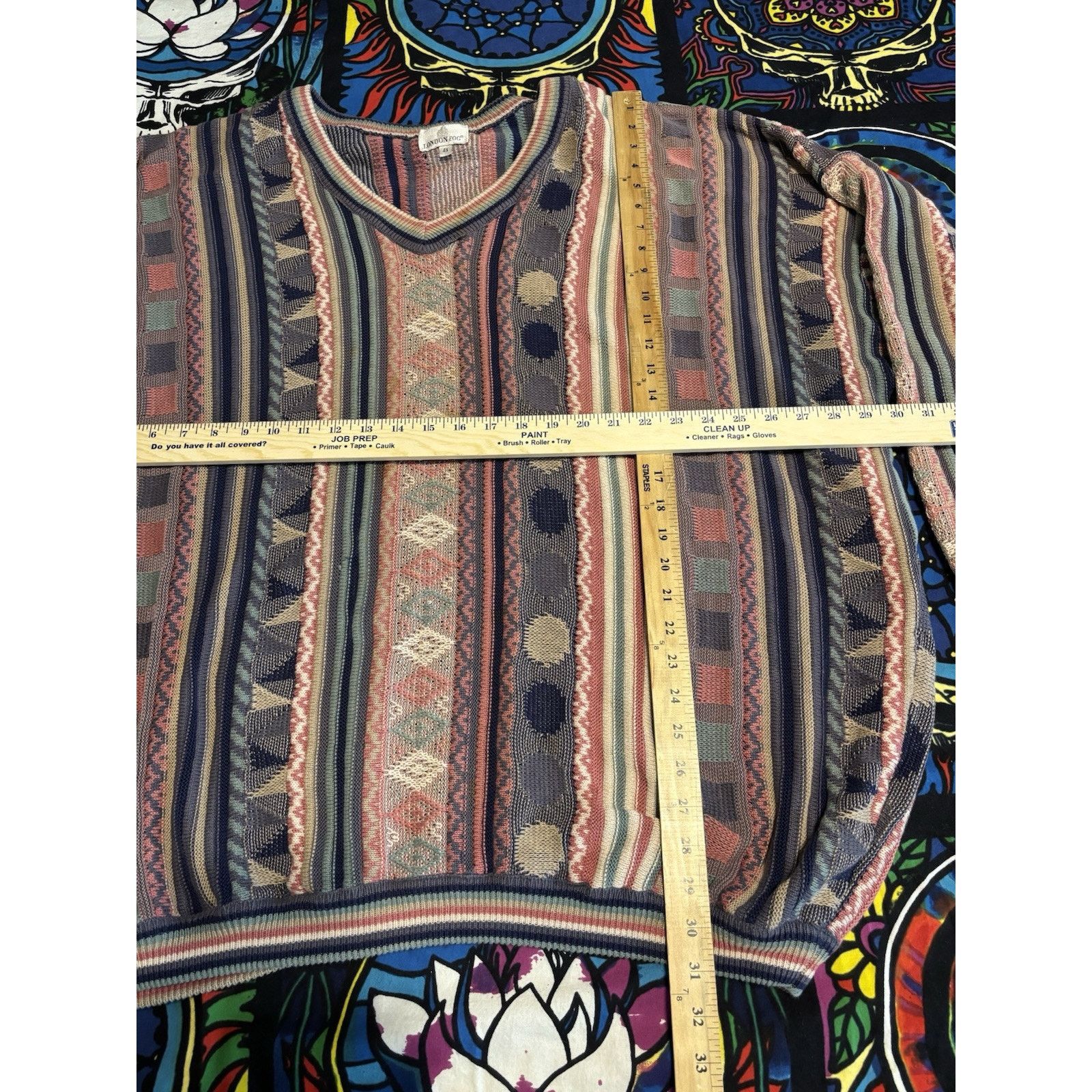 London Fog London Fog Knit Sweater 4x Multi-colored Made In USA Size US XXL / EU 58 / 5 - 4 Thumbnail