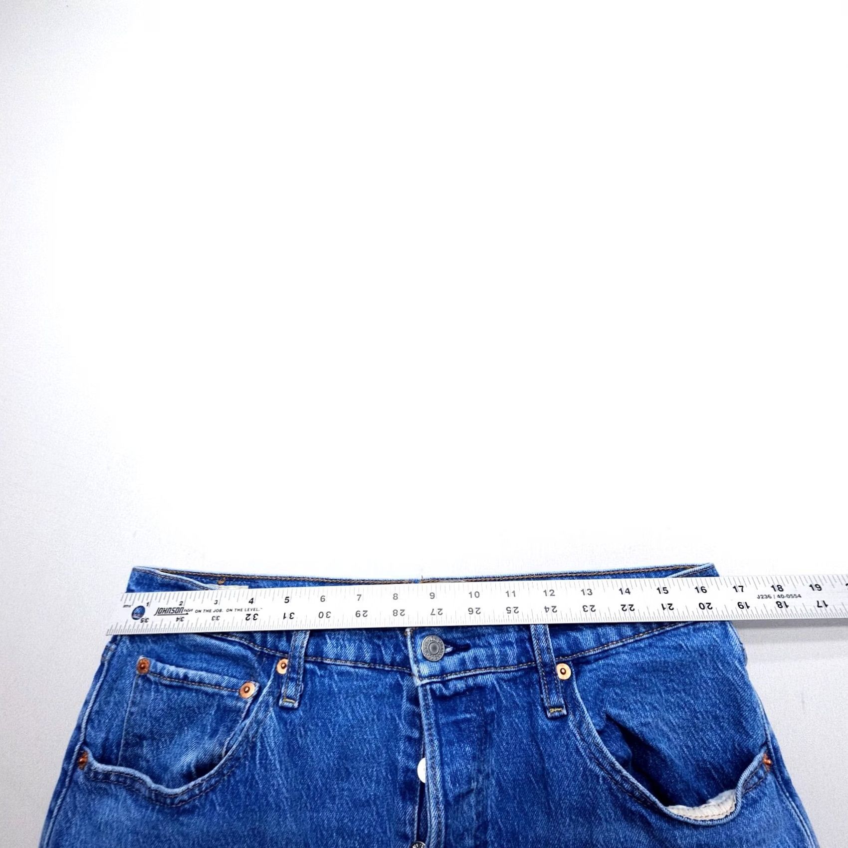 Levi's Levi's Premium Ribcage Crop Boot Jeans Womens 33 High Rise Button Fly Blue Denim Size 24" / US 00 / IT 34 - 7 Thumbnail