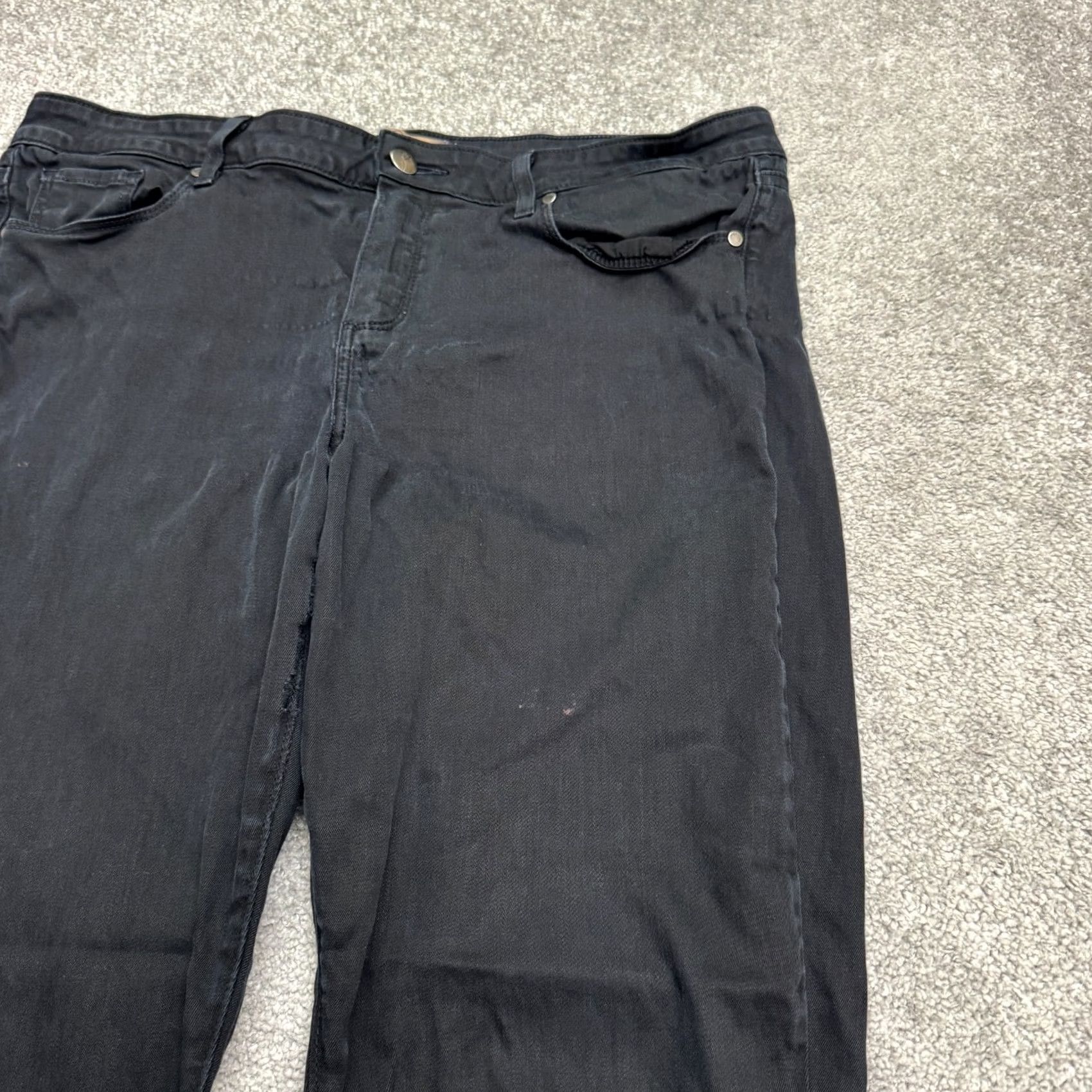 Paige Paige Roxie Capri Jeans Womens 32 Black Mid Rise Stretch Casual 34x26 Size 24" / US 00 / IT 34 - 5 Thumbnail