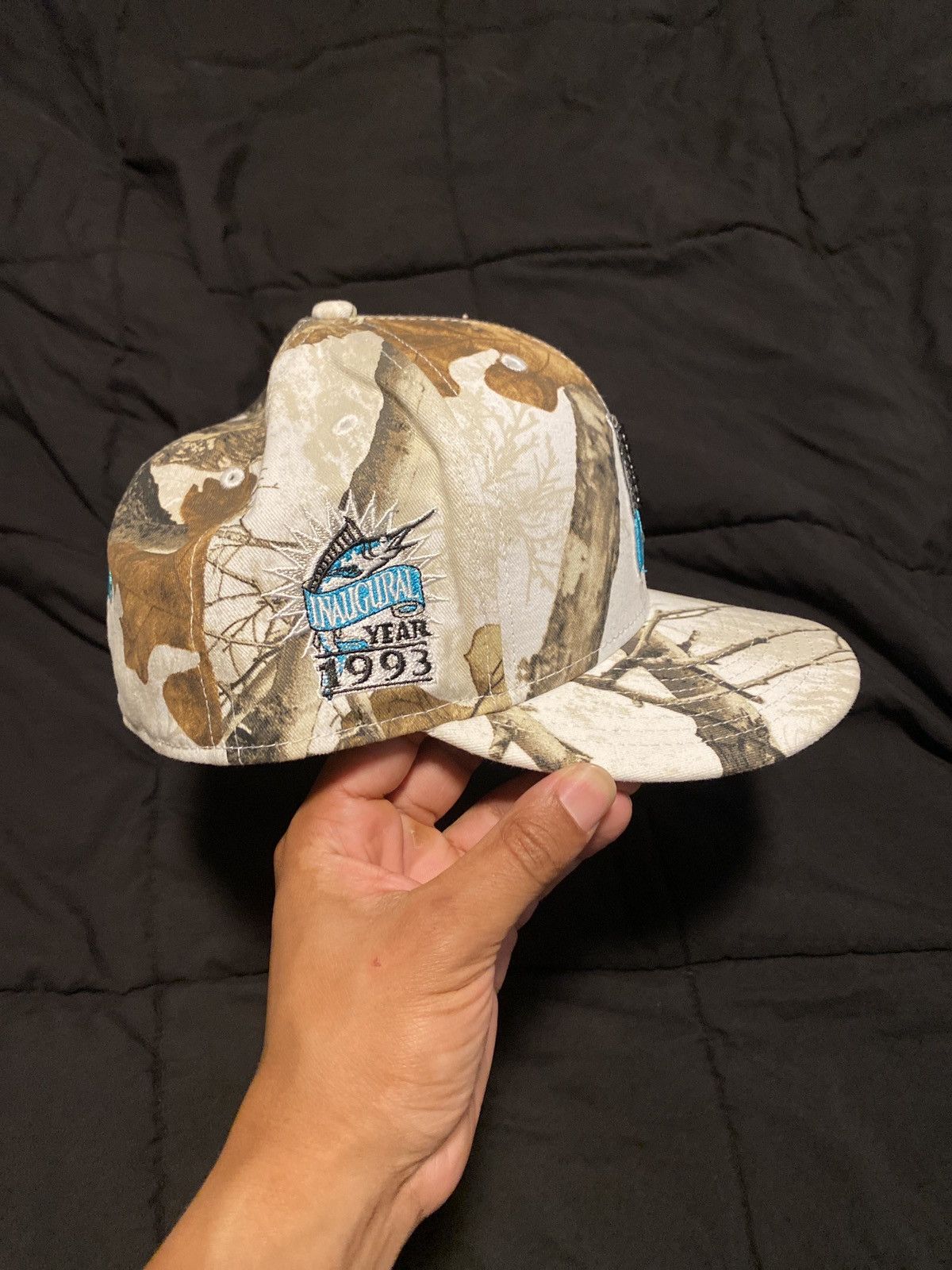 New Era Florida Marlins Camo New Era Hat X Not An Influencer Size ONE SIZE - 2 Thumbnail