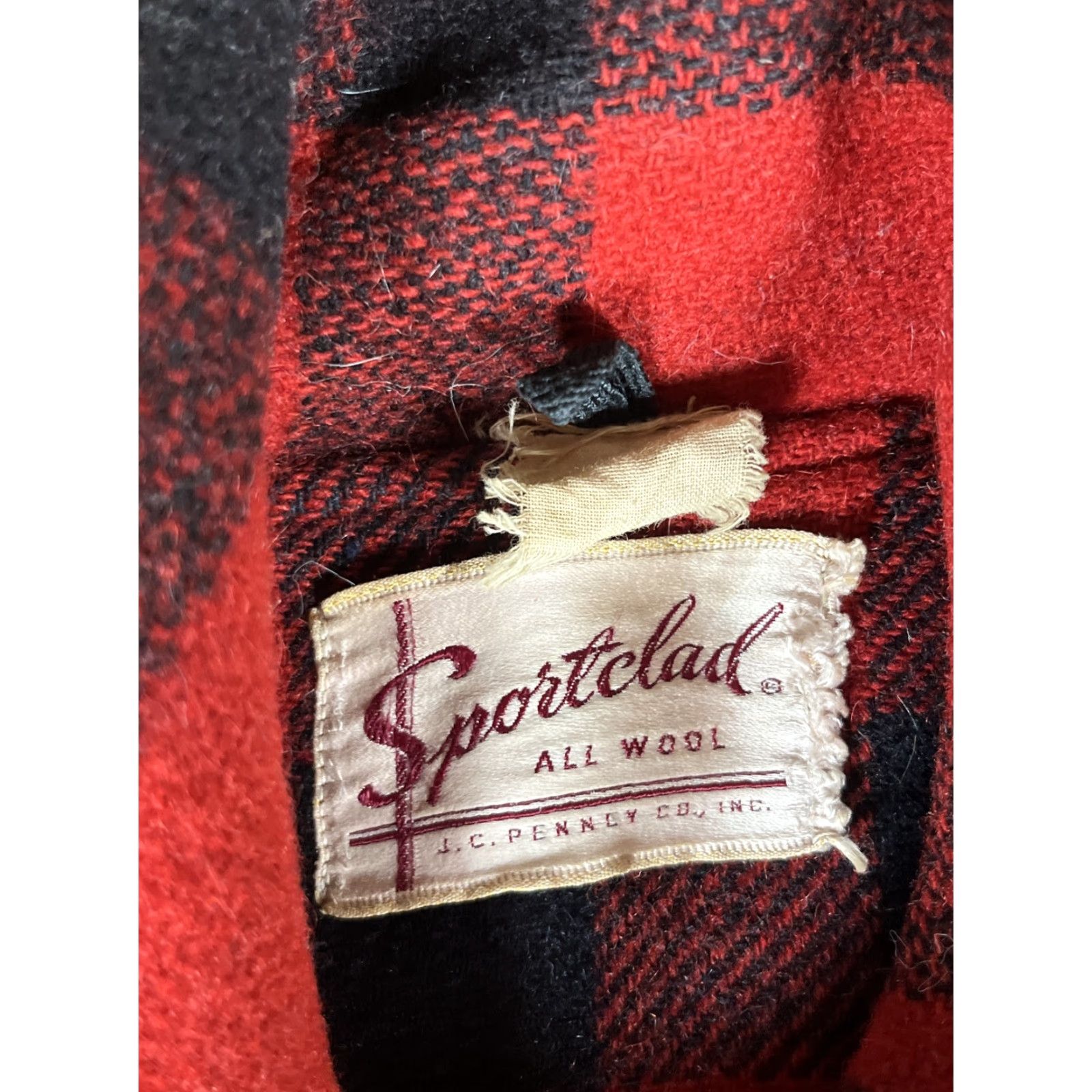 Vintage VINTAGE Sportclad Coat Wool Plaid Mens L Outdoor Hunting Cruiser Jacket Red Pocket Heavyweight Wool Size US L / EU 52-54 / 3 - 2 Thumbnail