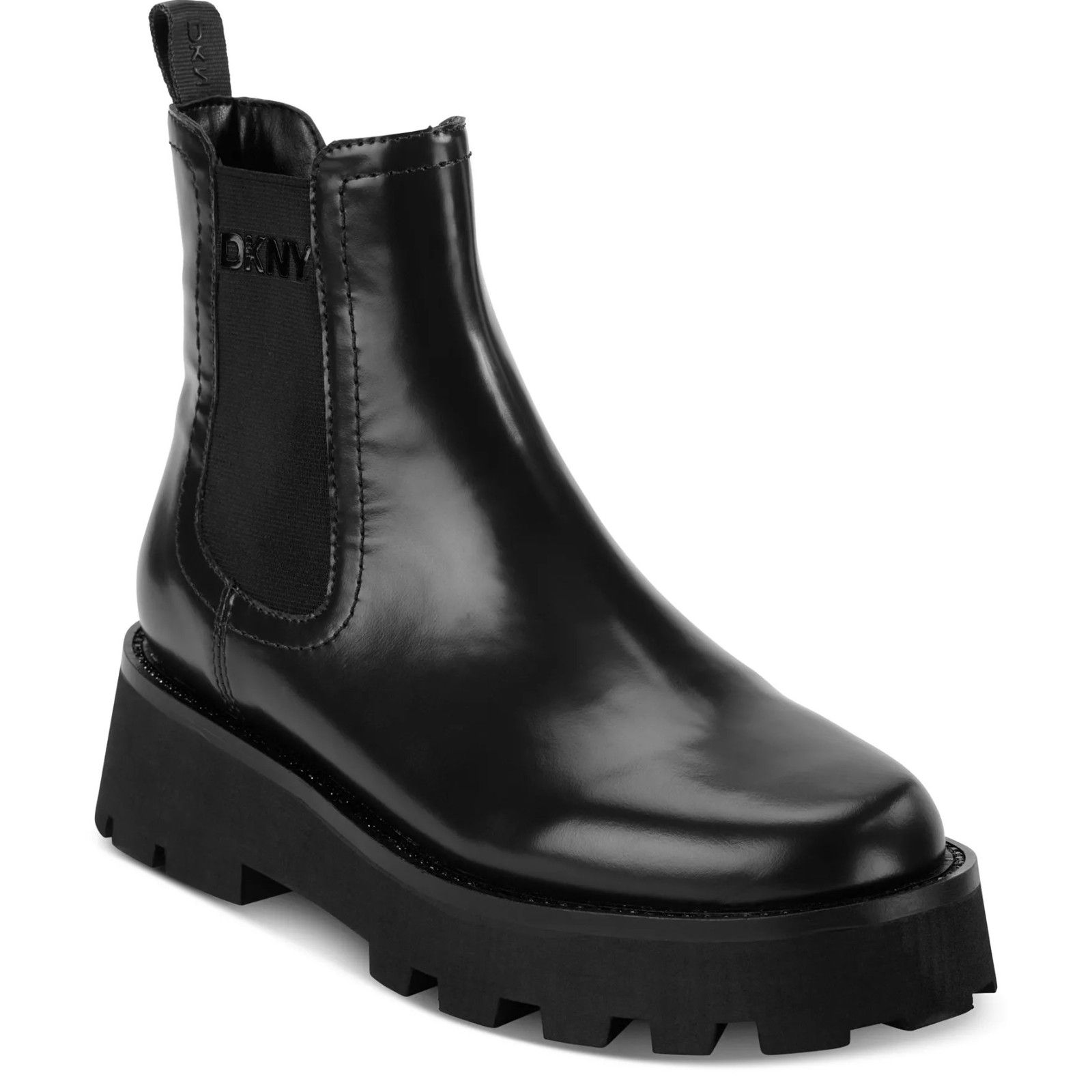 DKNY DKNY Women's Senni Chelsea Lug Boots Black Size 7.5 Size US 7.5 / IT 37.5 - 1 Thumbnail