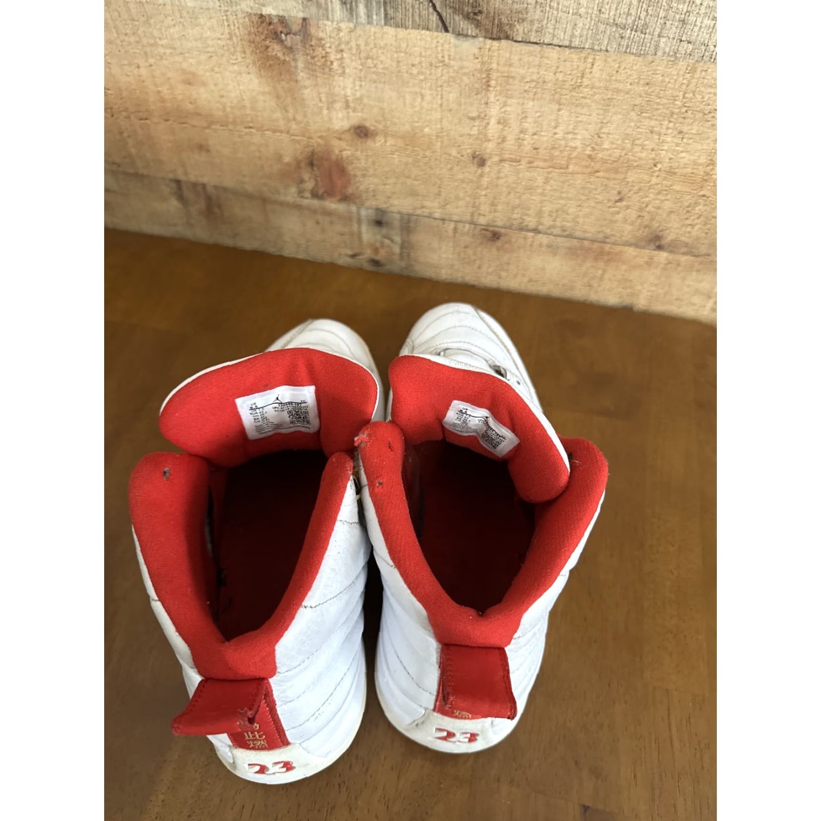 Nike Nike Air Jordan 12 Retro FIBA White Red Sneakers Mens 8.5 OG XII 130690-107 High Top Leather Rubber Shoes Size US 8 / EU 41 - 5 Thumbnail