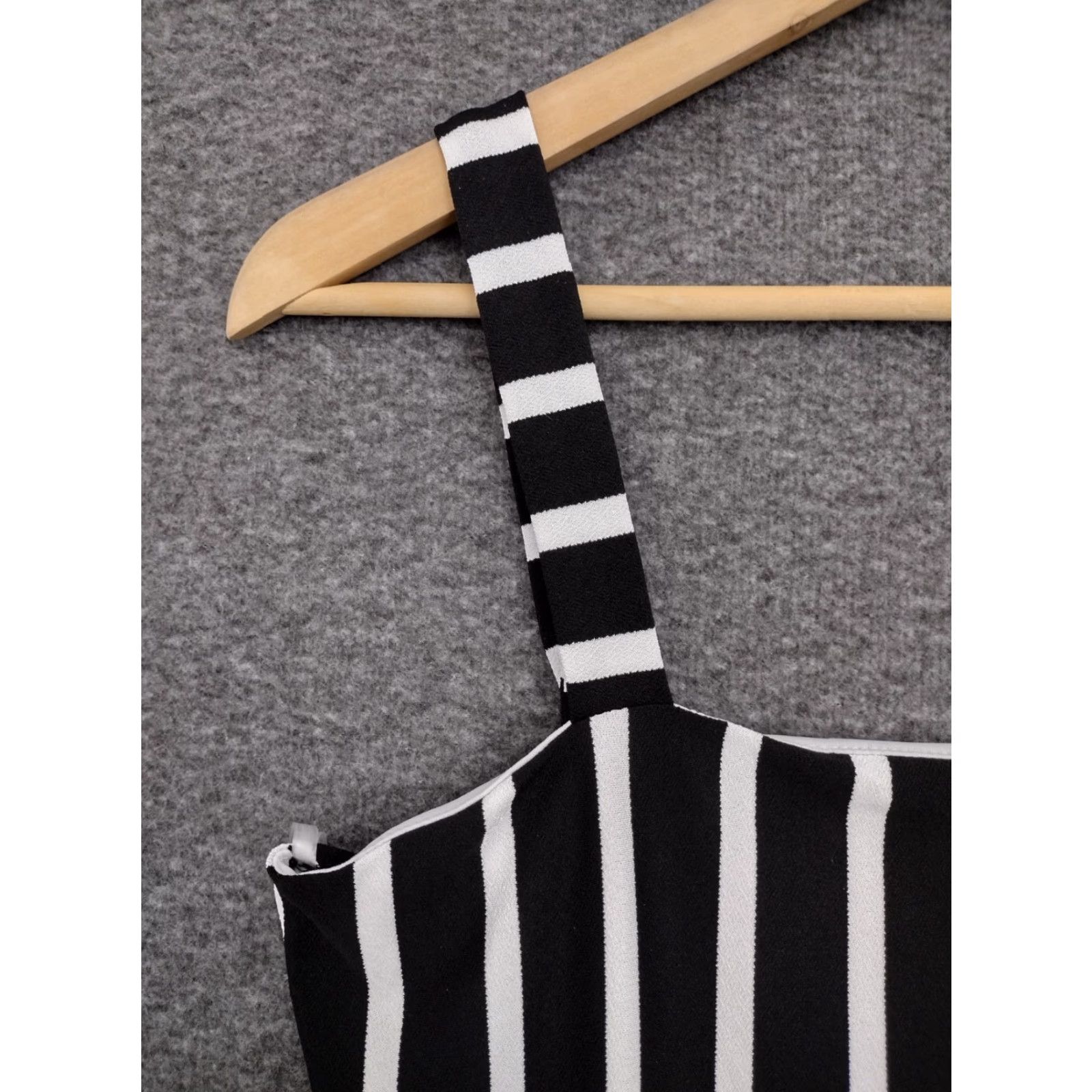Vintage Codigo One Piece Swimsuit Women's Striped Black/White Size L Size ONE SIZE - 6 Thumbnail