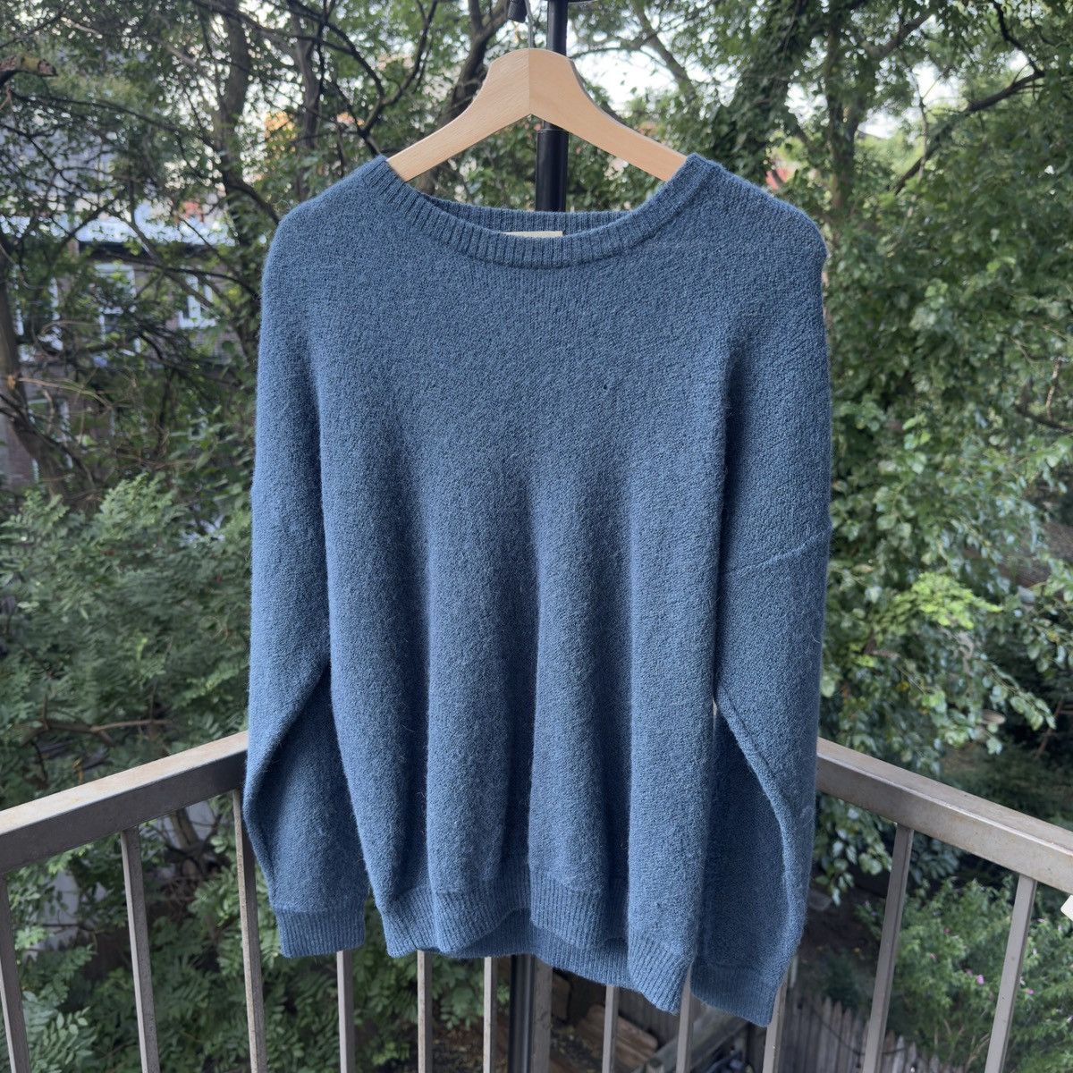 Vintage Vintage 80s Alpaca Wool Blue Light Sweater RRL Bode Lauren Size US M / EU 48-50 / 2 - 1 Thumbnail