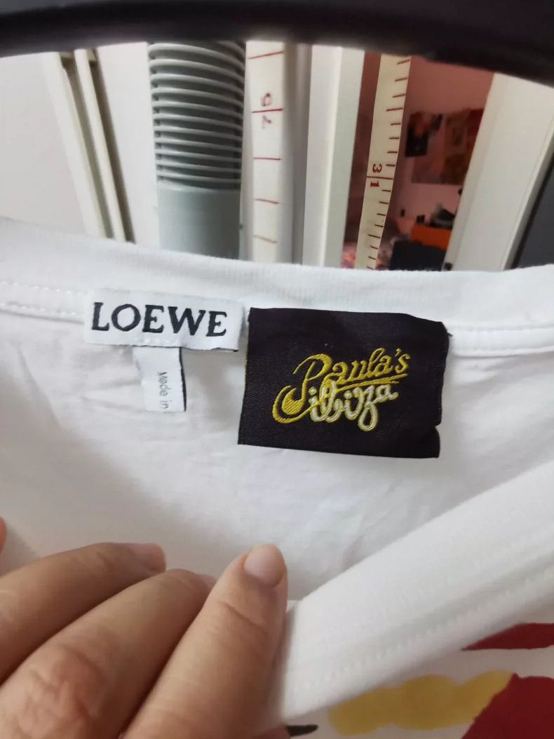 Loewe LOEWE White short-sleeved T-shirt, L size, rainbow stripe Size L / US 10 / IT 46 - 4 Thumbnail