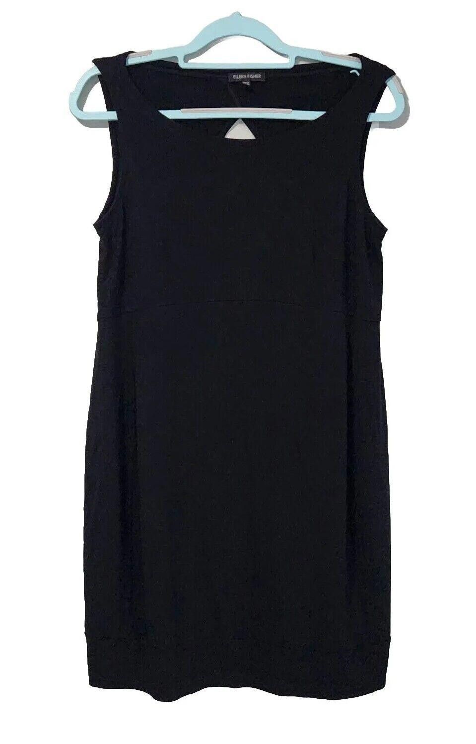 Eileen Fisher Eileen Fisher Dress Medium Black Sleeveless Stretch Sheath Size M / US 6-8 / IT 42-44 - 1 Thumbnail