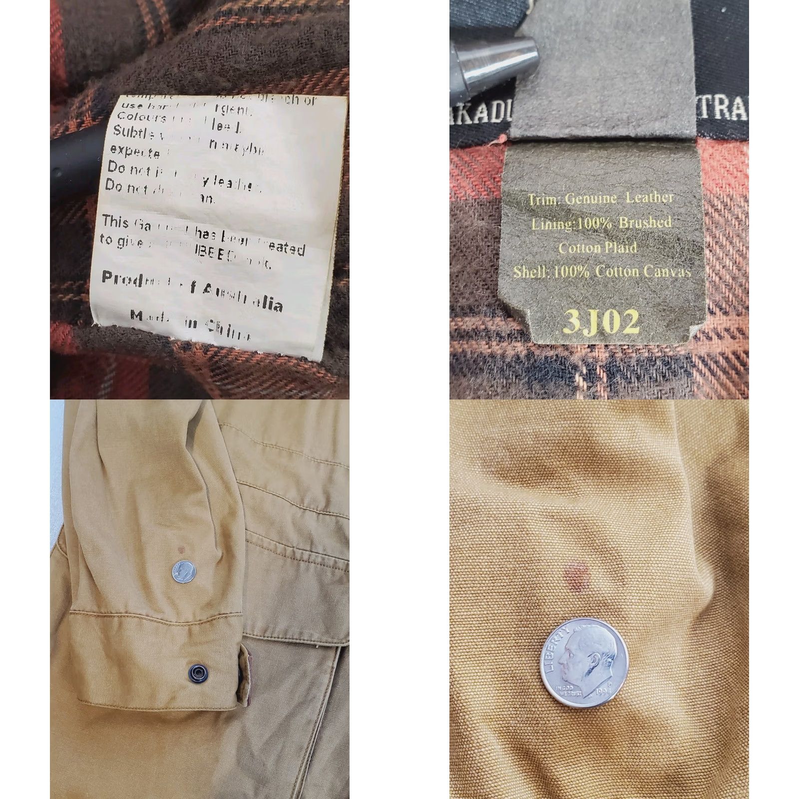 Vintage Kakadu Traders Australia Pilbara Jacket in Mustard Canvas with Brown Leather Collar 3J02 Men's L Jacket Size US L / EU 52-54 / 3 - 8 Thumbnail