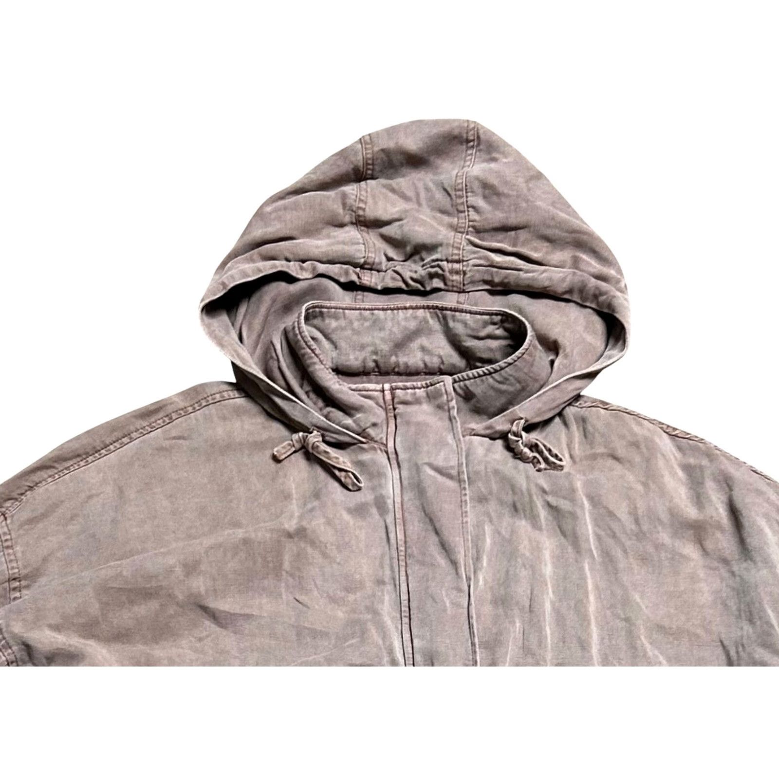Lucky Brand Lucky Brand Brown Hooded Full Zip Jacket Women’s Large Distressed Sweater Size L / US 10 / IT 46 - 5 Thumbnail