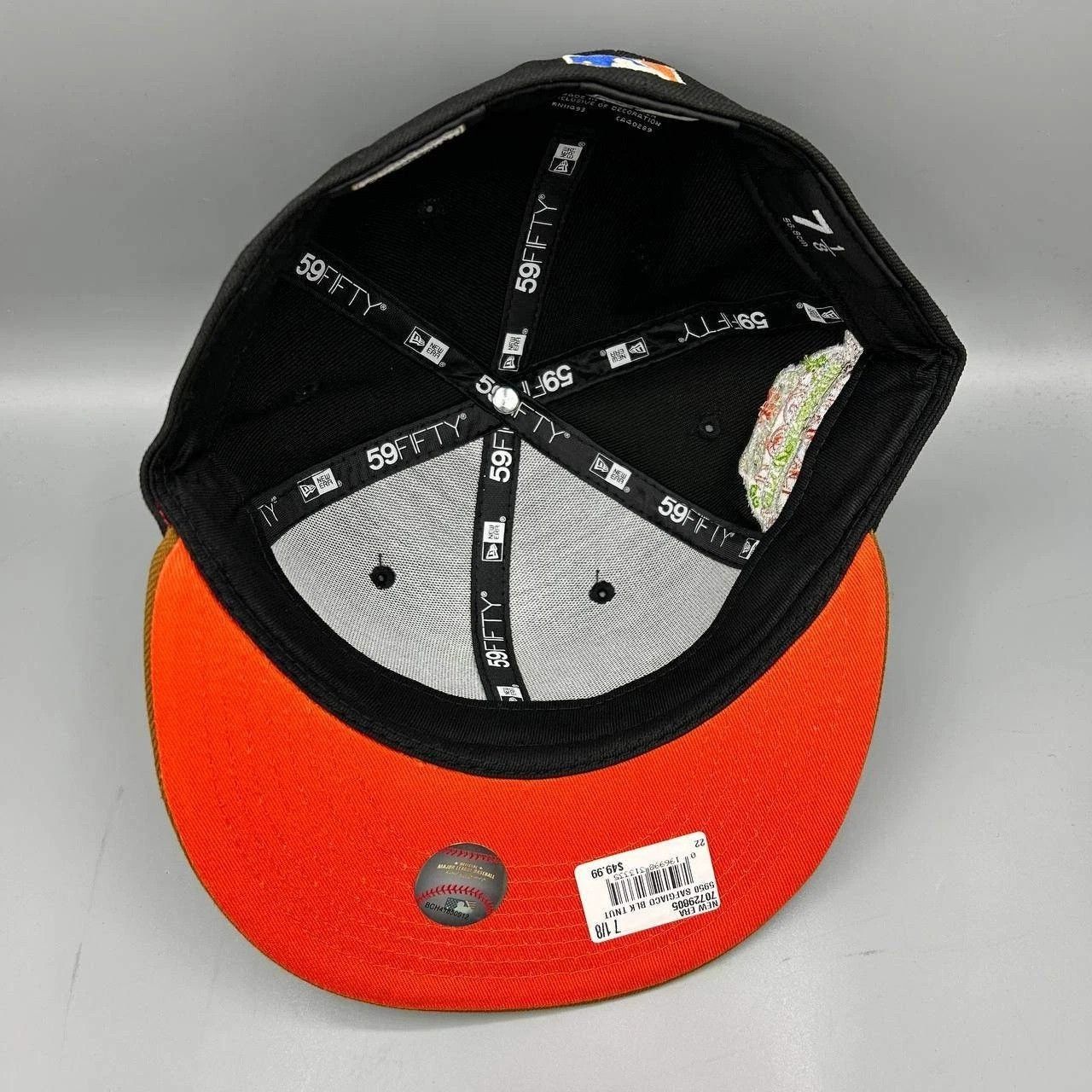 New Era San Francisco Giants Hat Men 7 1/8 Black MLB Fitted Cap New Size ONE SIZE - 7 Thumbnail