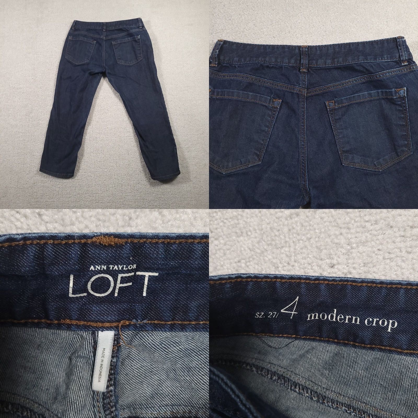 Loft VINTAGE: No not vintage; Ann Taylor Loft Low-Rise Modern Cropped-Leg Women's Size 4 Blue Denim Jeans Size 27" / US 4 / IT 40 - 8 Thumbnail