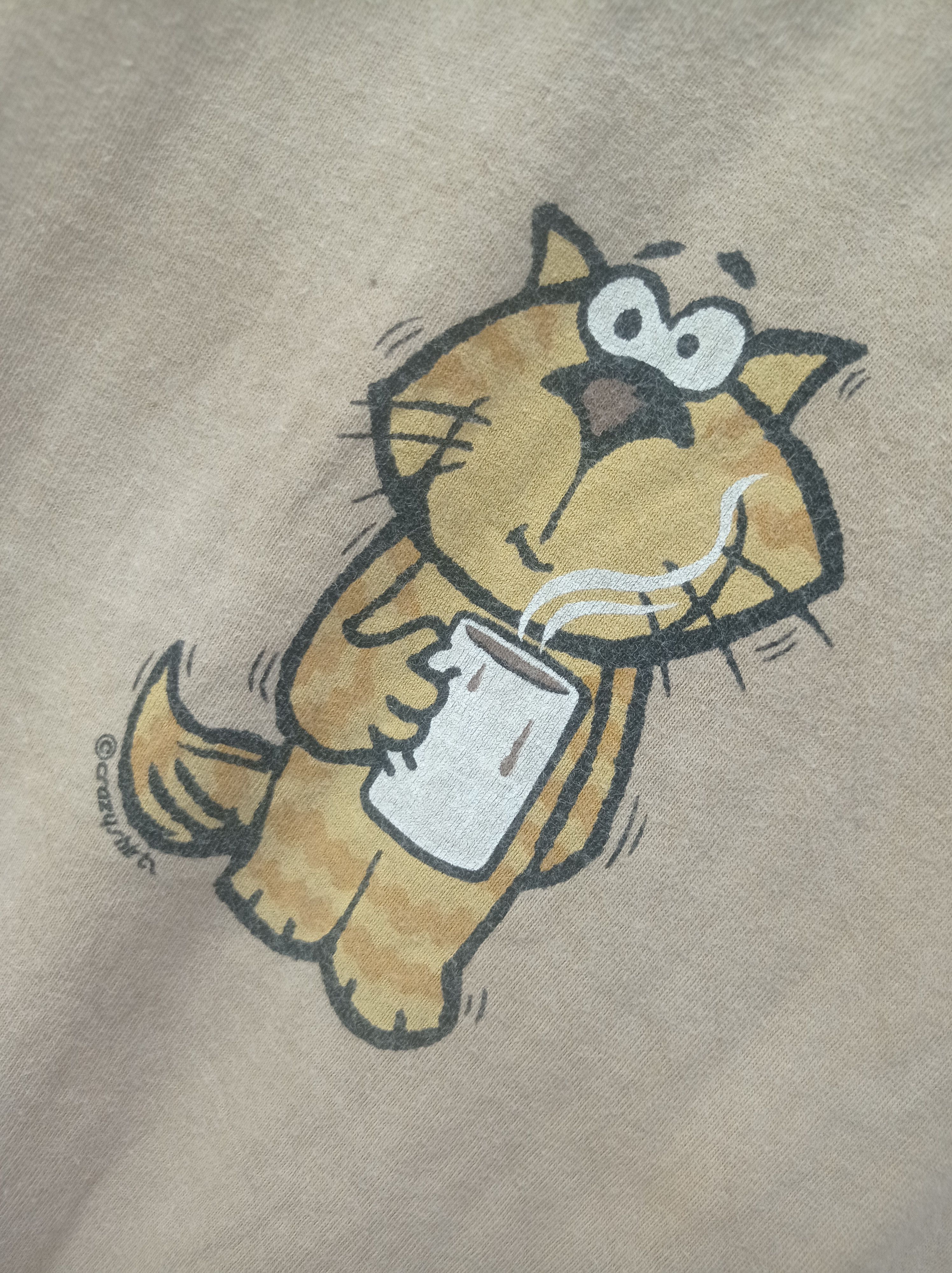 Vintage Vintage 90's crazy shirts coffee cat #GL55 Size US M / EU 48-50 / 2 - 4 Thumbnail