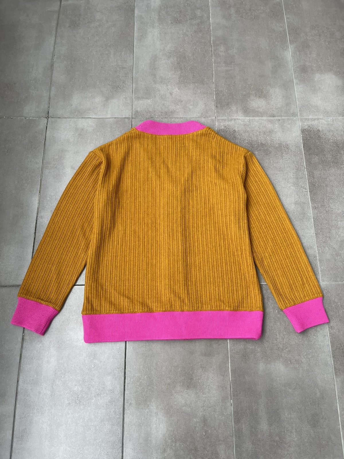 Viktor & Rolf !DS! FW22 Viktor & Rolf Logo Pink Brown Wool Cardigan Size US XL / EU 56 / 4 - 10 Thumbnail