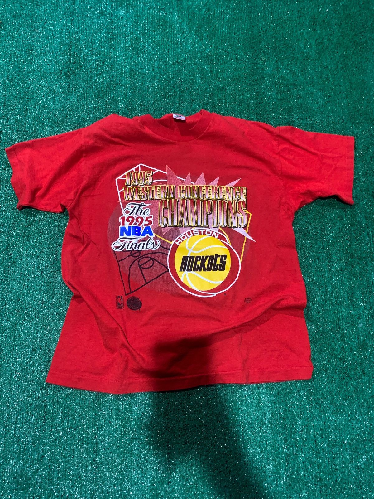 NBA × Vintage Vintage NBA 1995 Western Conference Champions T-shirt Size US XL / EU 56 / 4 - 2 Thumbnail
