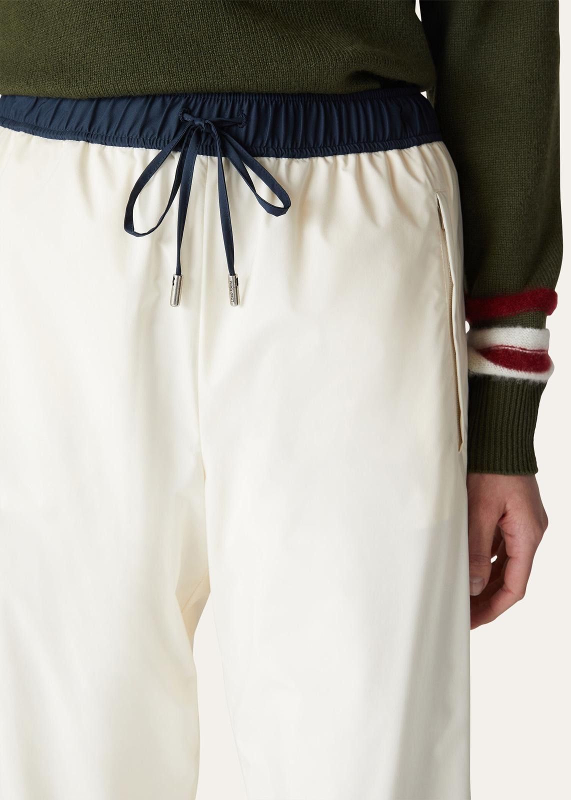 Loro Piana o1srvl11e0125 Keelan Wind Stretch Joggers in White & Blue Size 30" / US 8 / IT 44 - 3 Thumbnail
