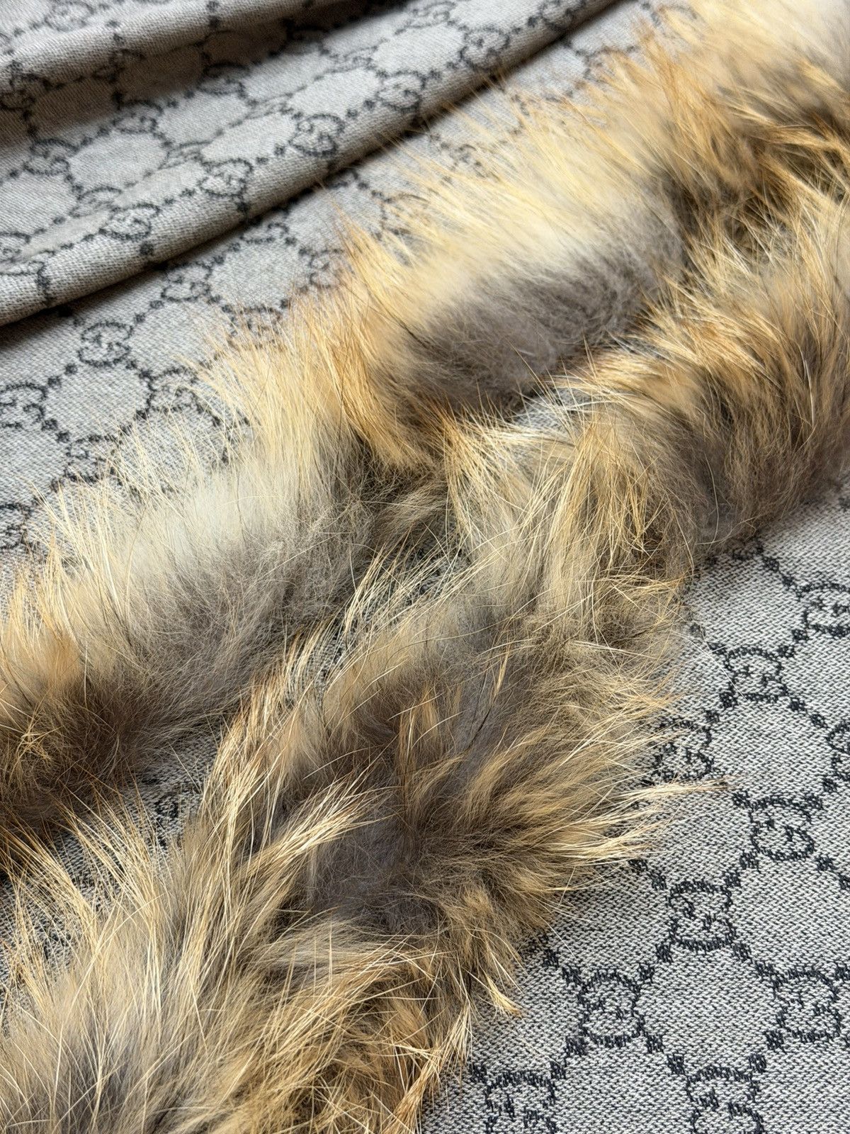 Gucci GUCCI FW 2007 Fur Monogram Wool/Silk Scarf Frida Giannini Size ONE SIZE - 11 Thumbnail