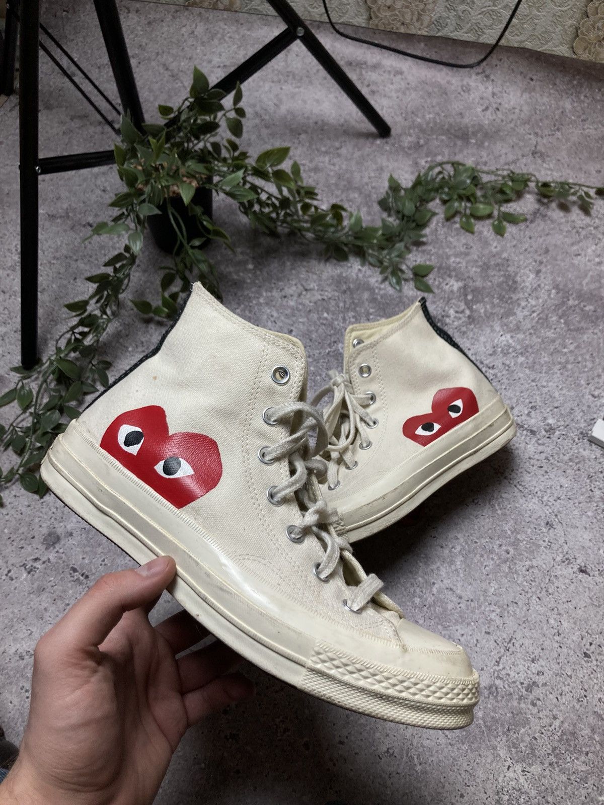 Comme des Garcons × Converse Vintage Comme des Garcons Converse Hi Top Sneakers Shoes Size US 6 / EU 39 - 1 Thumbnail