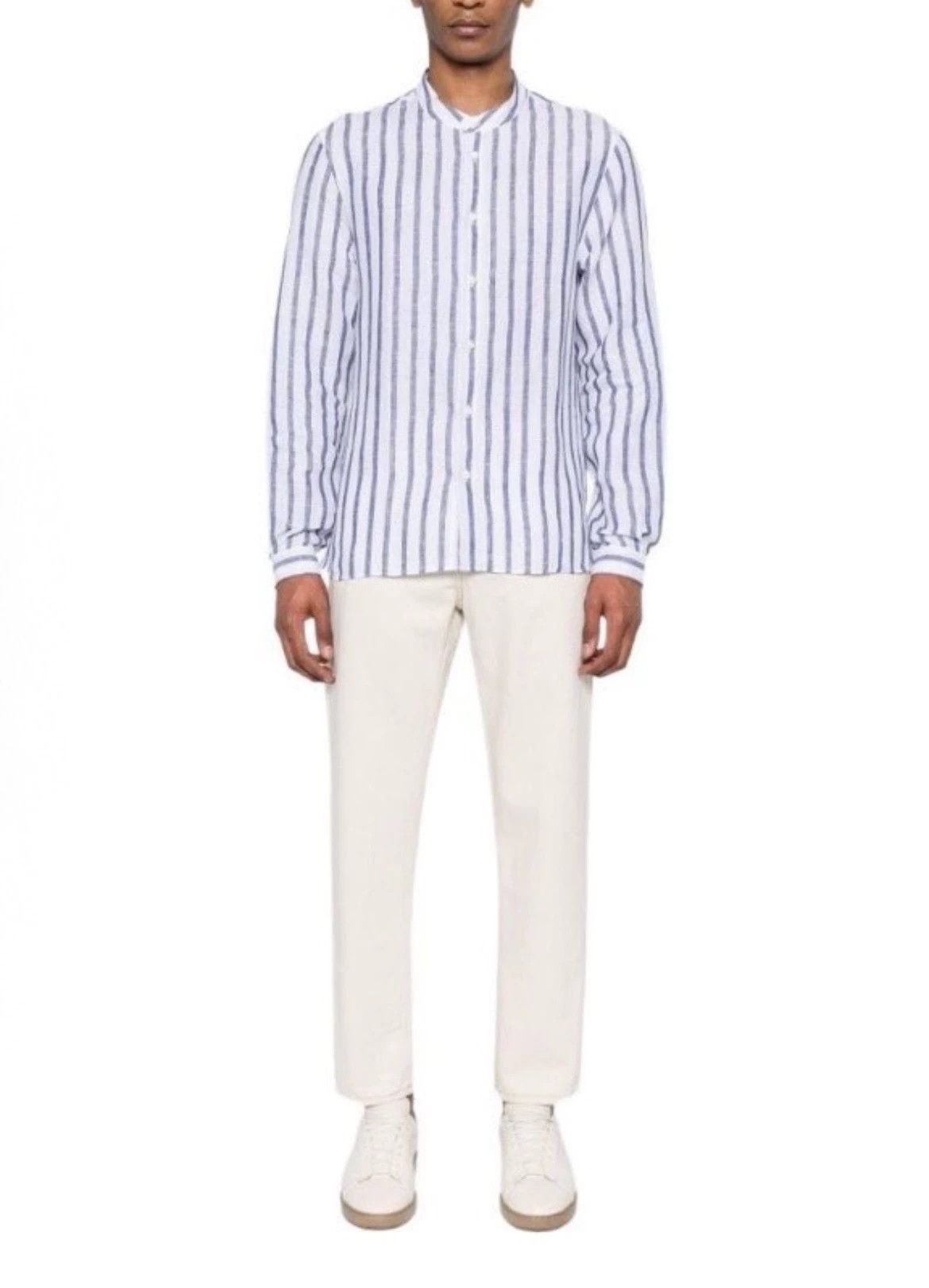 Brunello Cucinelli Brunello Cucinelli Striped Button-Up Shirt - dmc Size US L / EU 52-54 / 3 - 1 Thumbnail
