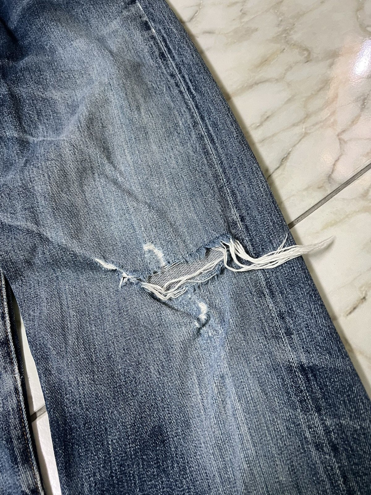 Levi's × Levi's Vintage Clothing 💥Vintage 90’s💥Levis Big E 501 XX Distress Selvedge Jean Size US 28 / EU 44 - 5 Thumbnail
