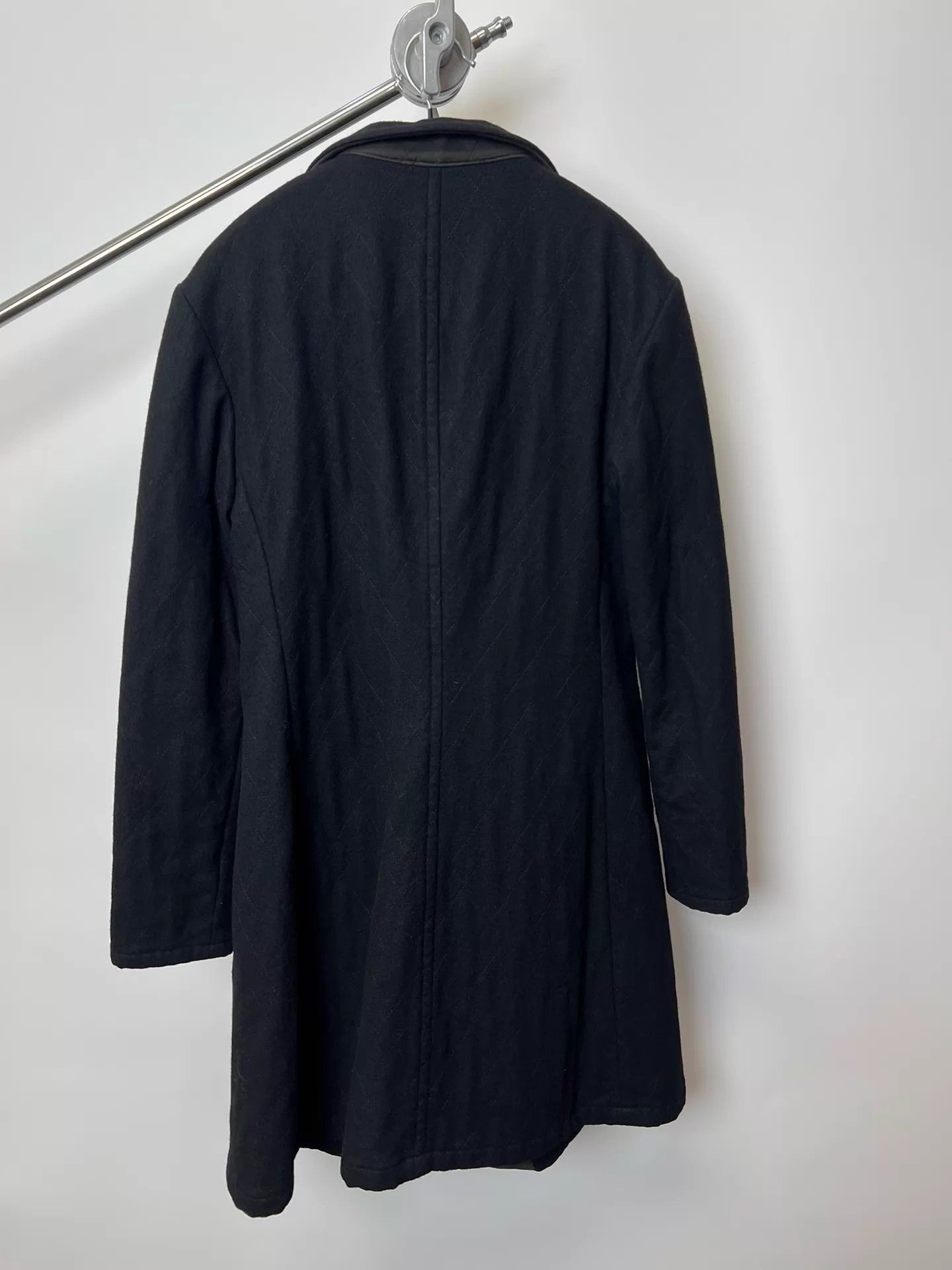 Yohji Yamamoto Yohji Yamamoto YS Dark Check Cinched Wool A-Line Coat Size M / US 6-8 / IT 42-44 - 7 Thumbnail