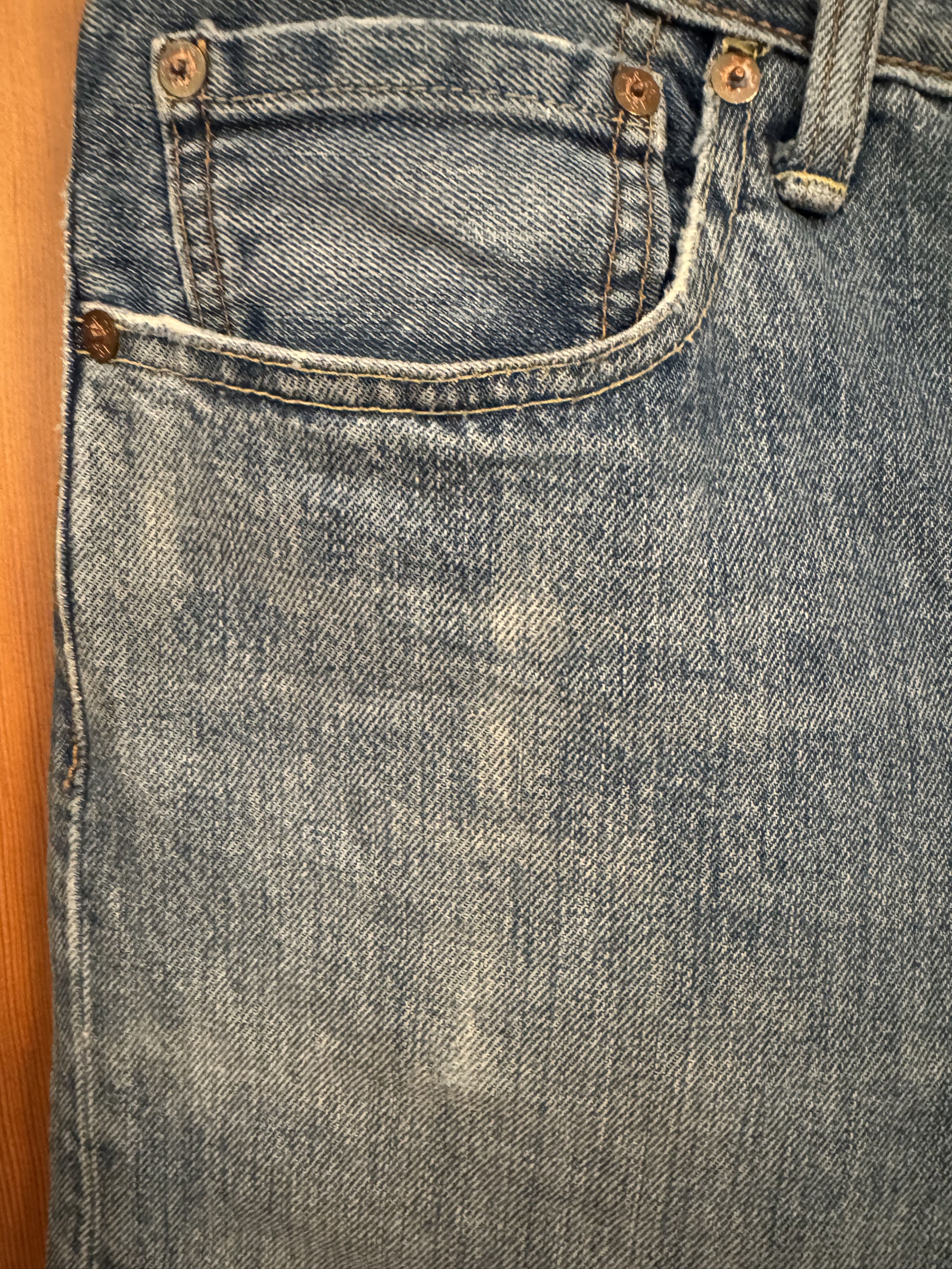 Levi's Levi's 501 32x32 Lt.Blue, Button Fly Cone Denim Non-selvedge Size US 32 / EU 48 - 3 Thumbnail