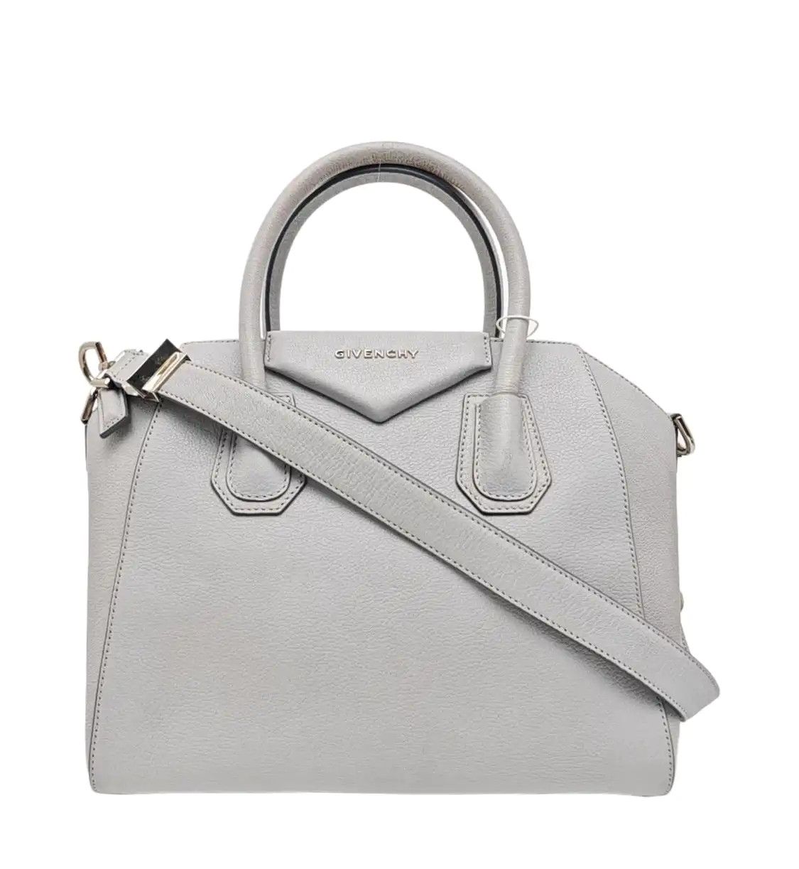 Givenchy GIVENCHY Antigona blue cowhide leather shoulder bag handbag silver hardware Size ONE SIZE - 1 Thumbnail