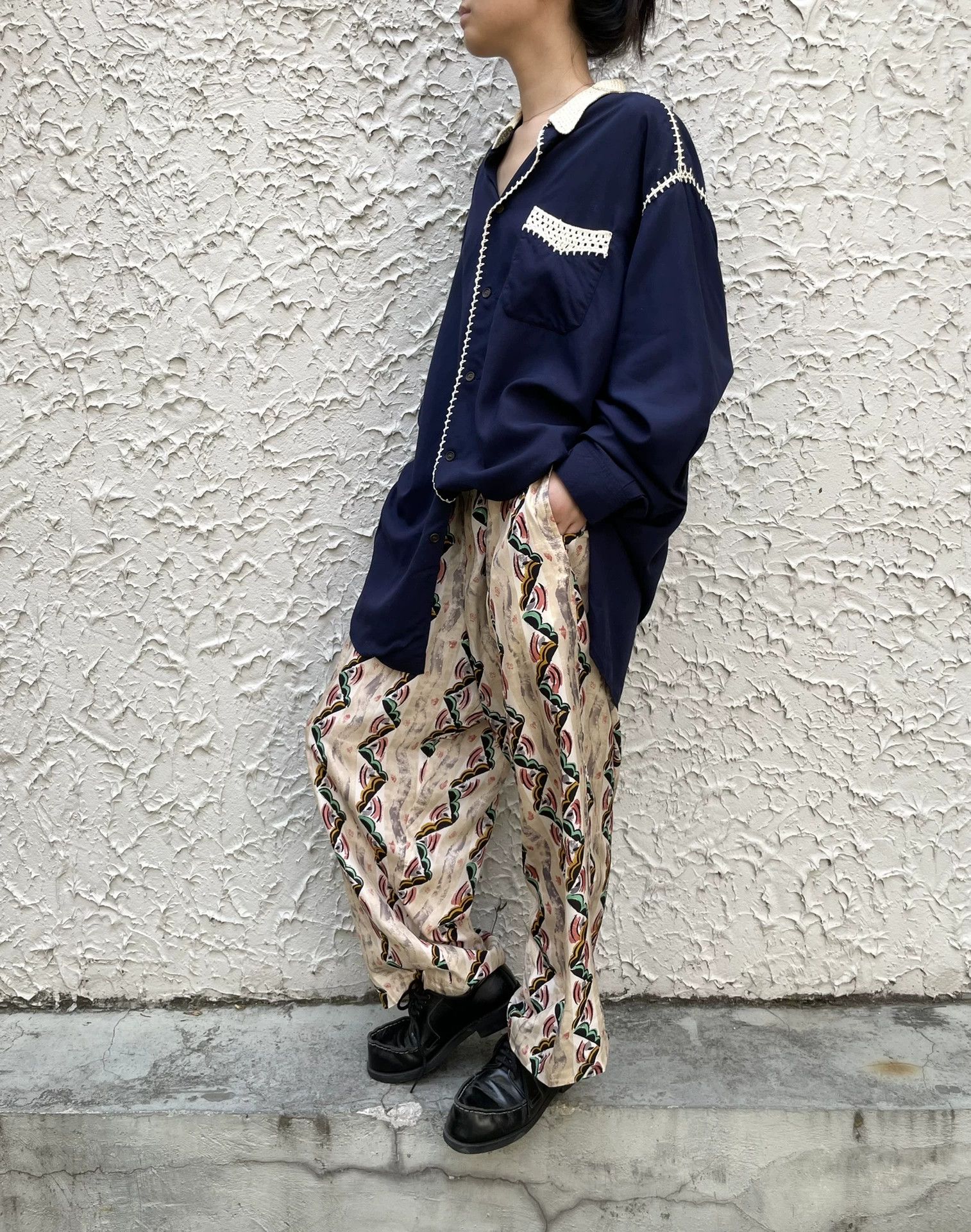 Yohji Yamamoto Yohji Yamamoto 1993SS Silk Patterned Trousers M Size US 32 / EU 48 - 3 Thumbnail